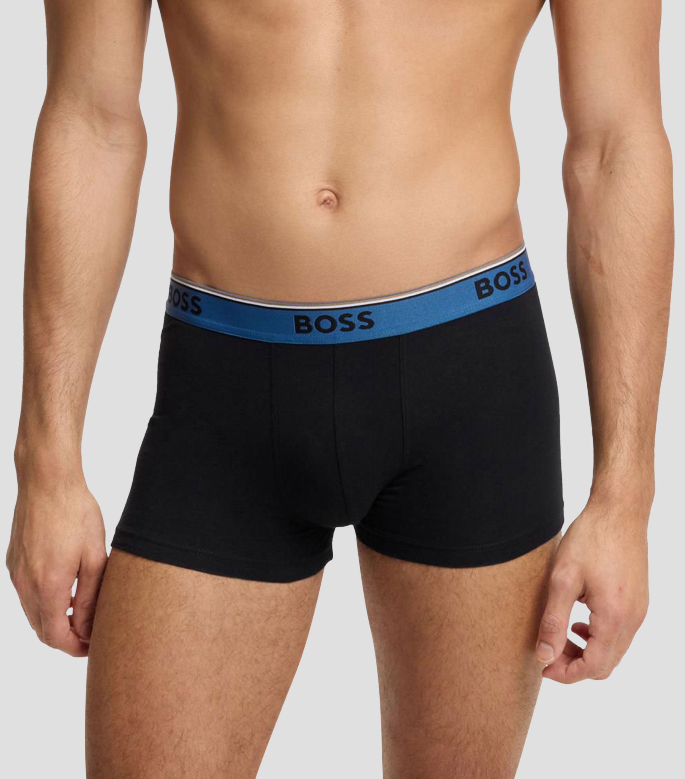 Set de tres bóxers de algodón elástico con logo en la cintura Hombre