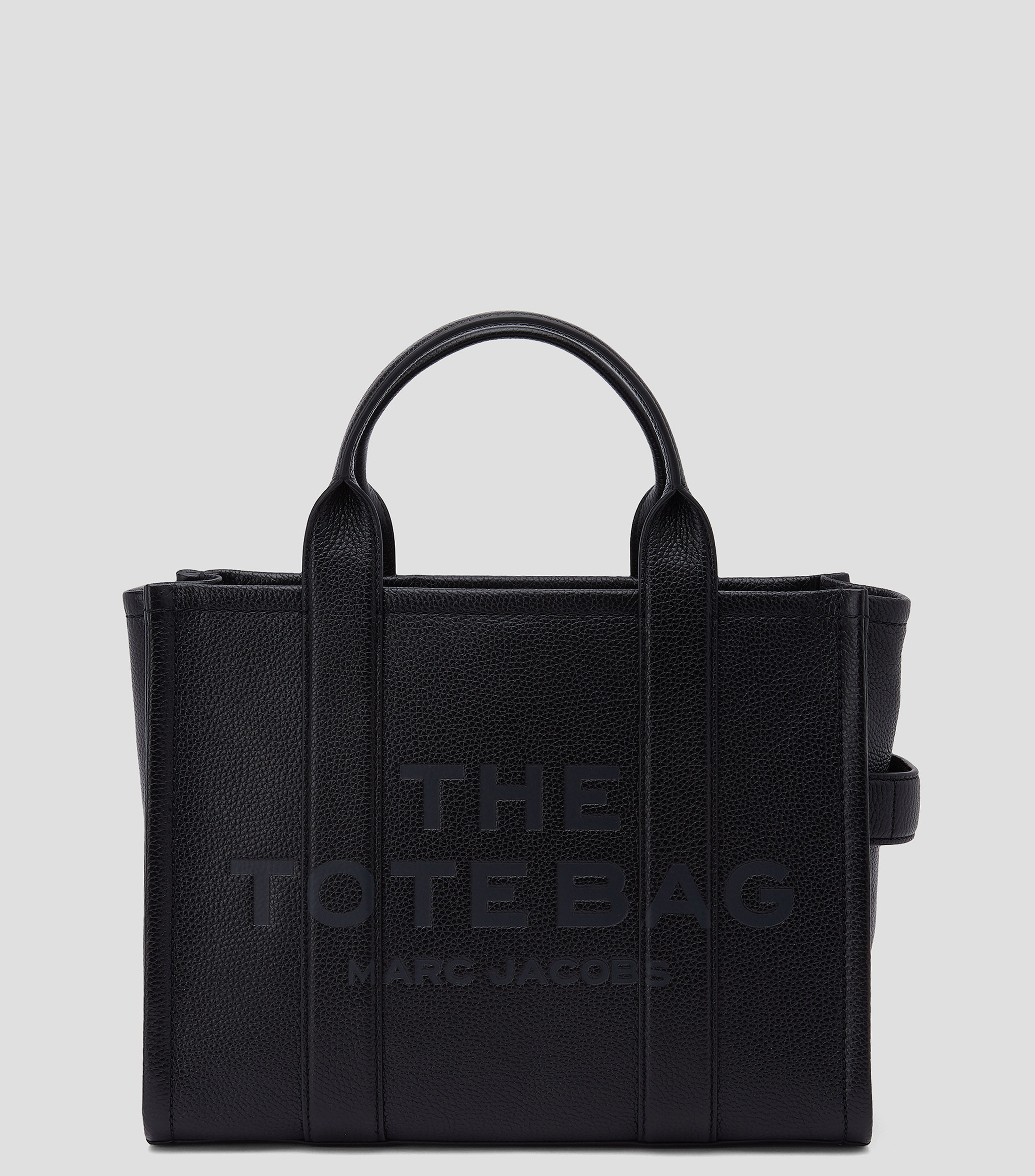 Bolsa tote negra en piel The Medium granulada Mujer
