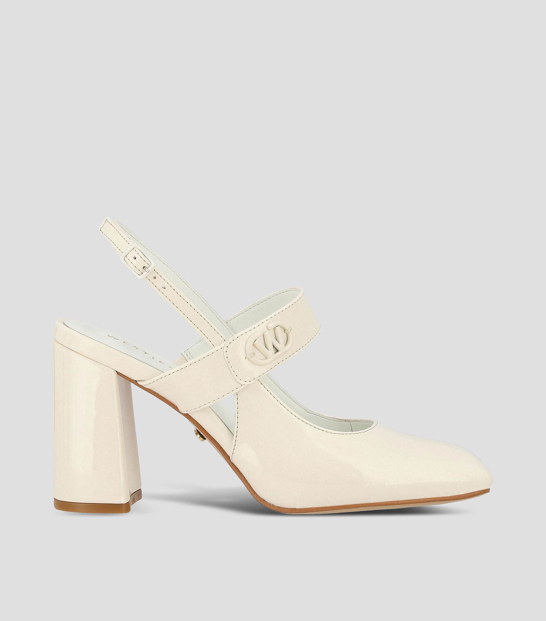 Zapatillas con tacón alto cuadrado Mujer