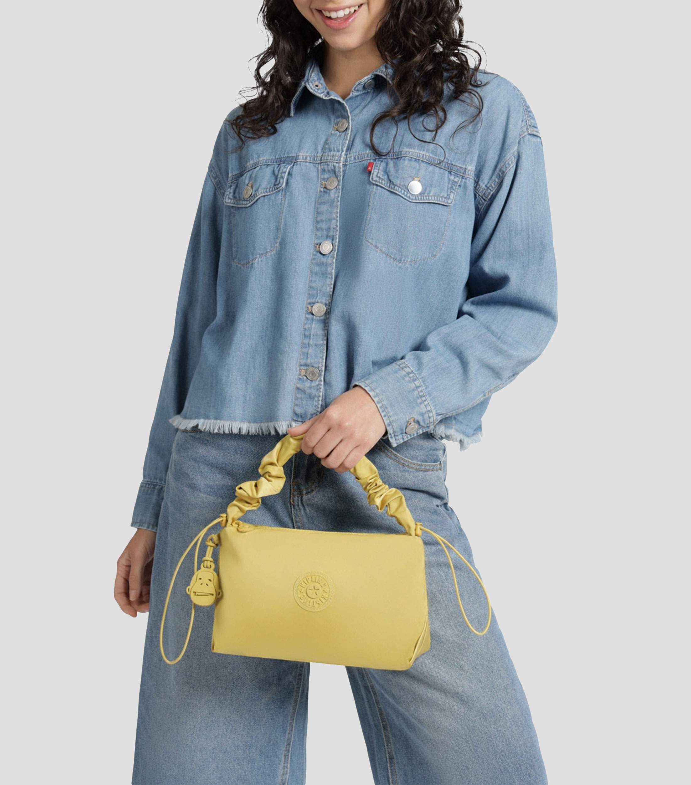 Bolsa pouch amarillo Eleni lisa Mujer