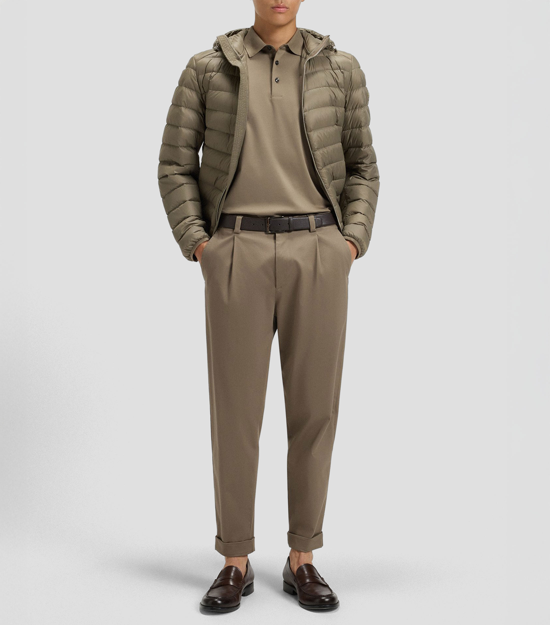 Polo de algodón mercerizado con monograma doble Hombre