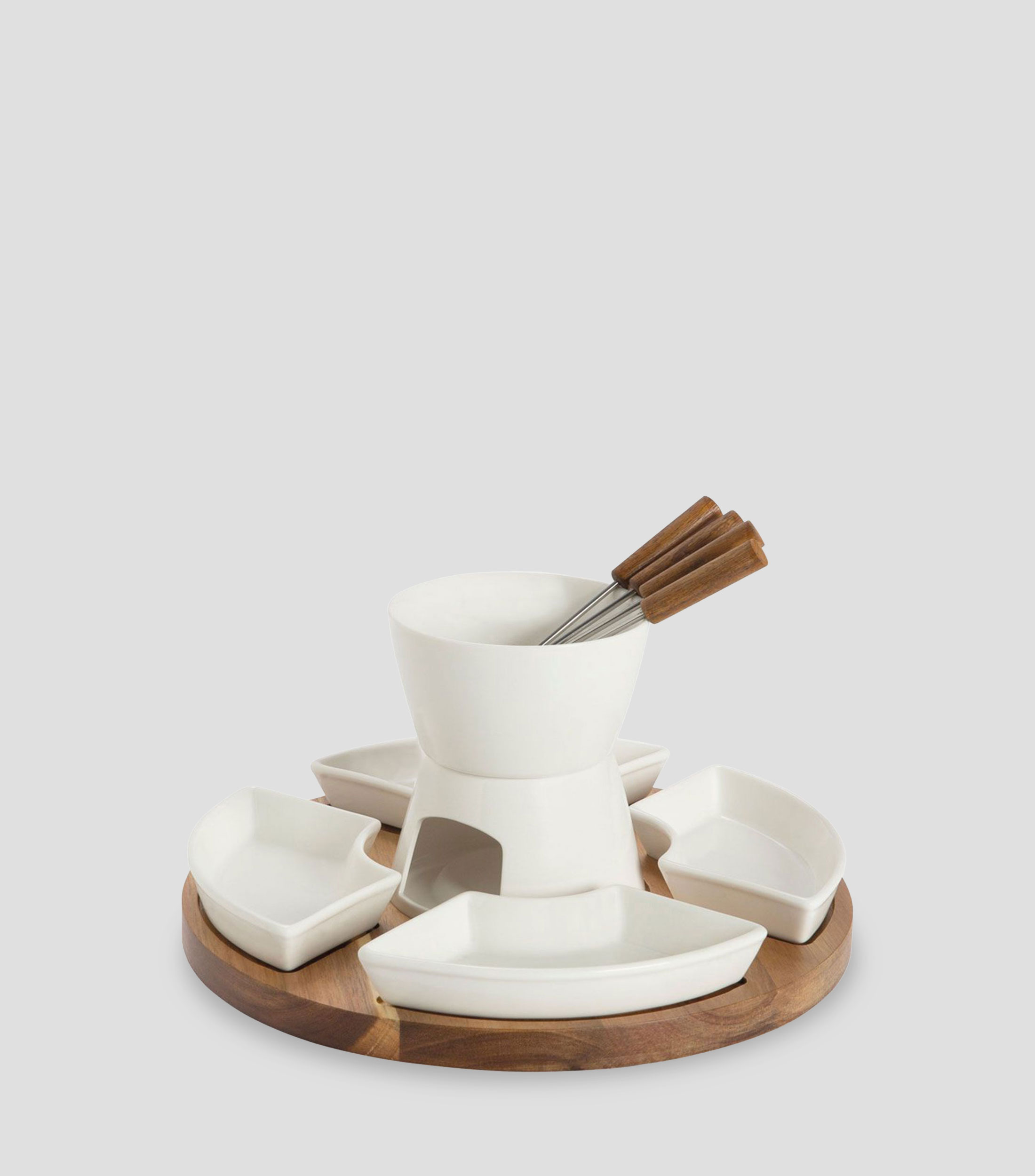 Fondue giratoria en porcelana