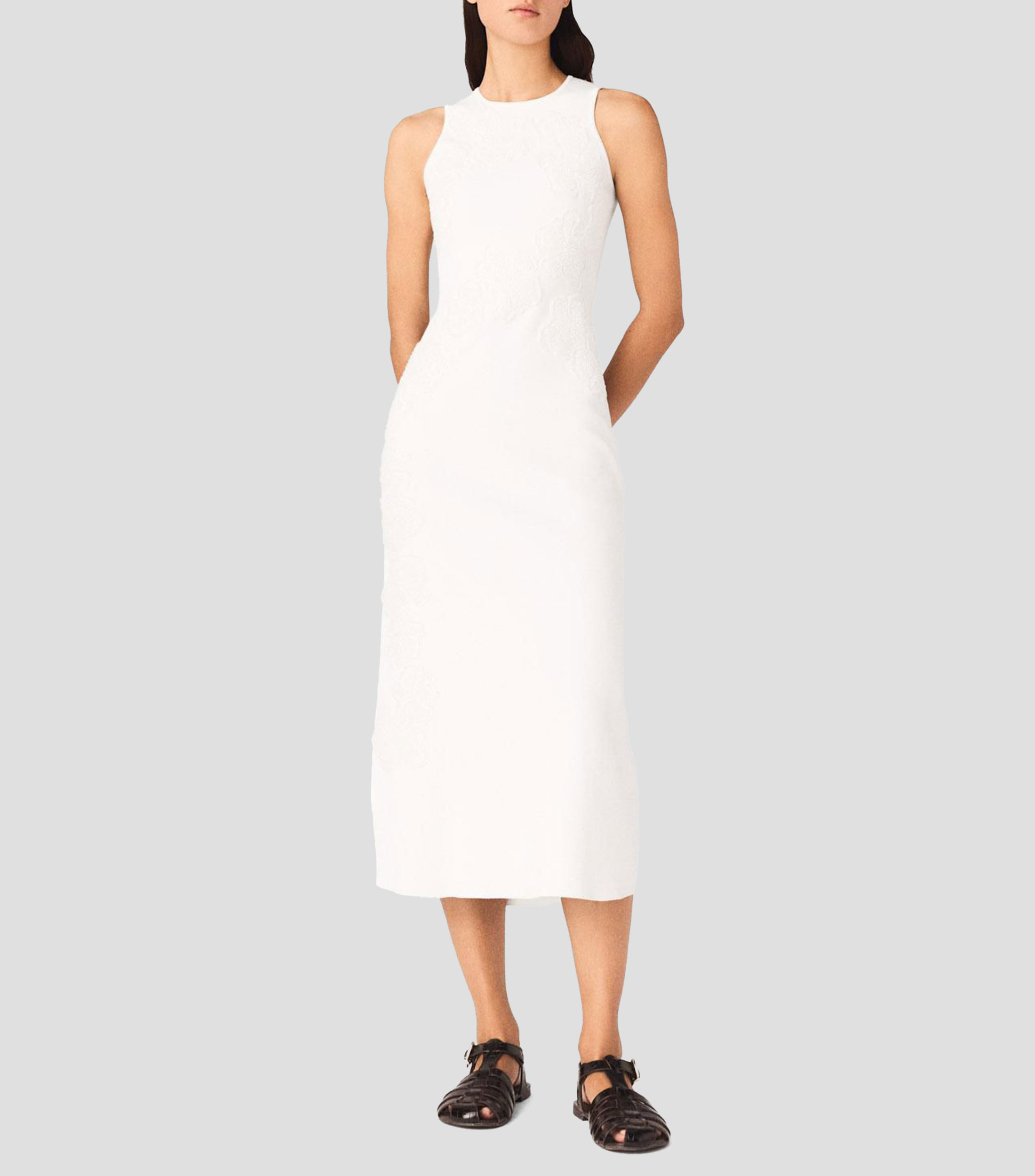 Vestido midi de diseño fantasía floral Mujer