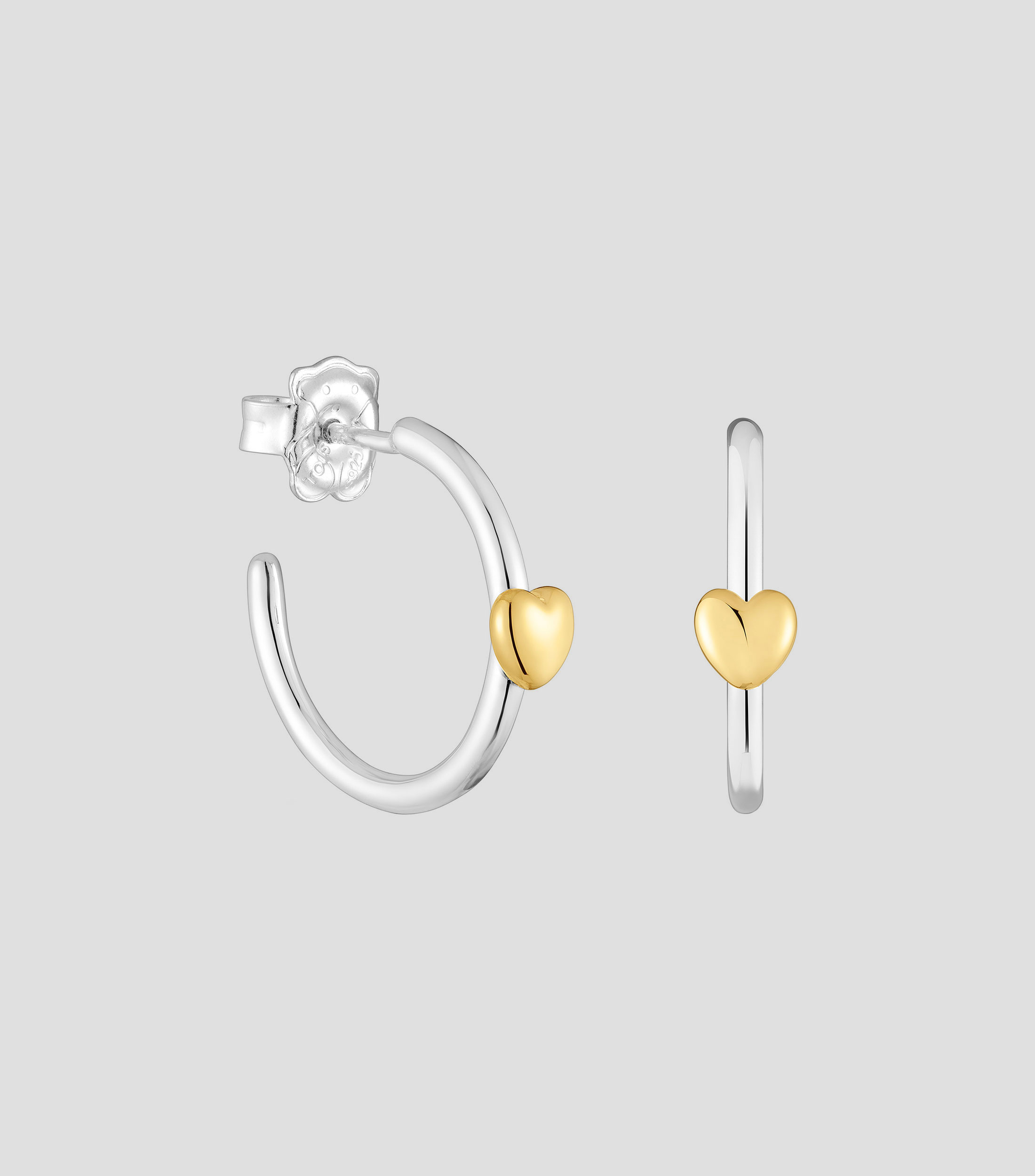 Pendientes en plata aro My Other Half Mujer