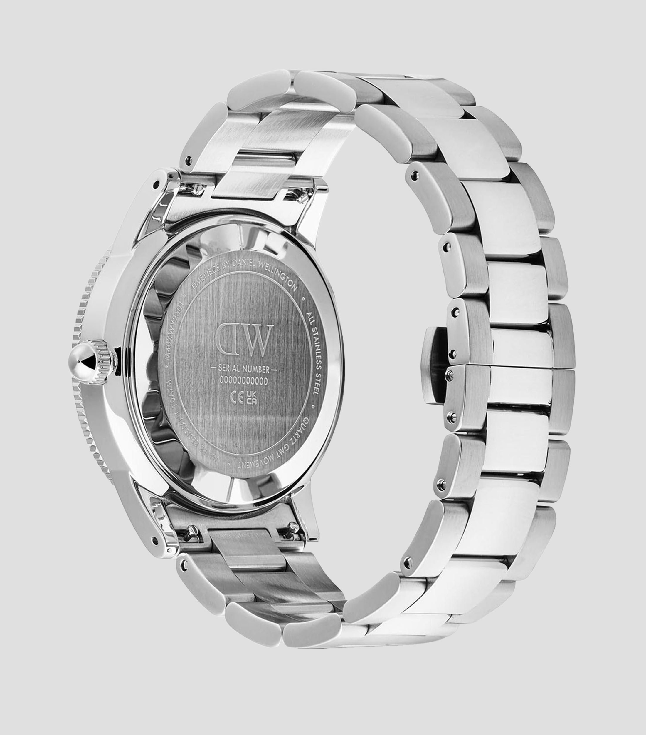 Reloj para hombre Iconic GMT casual, plateado
