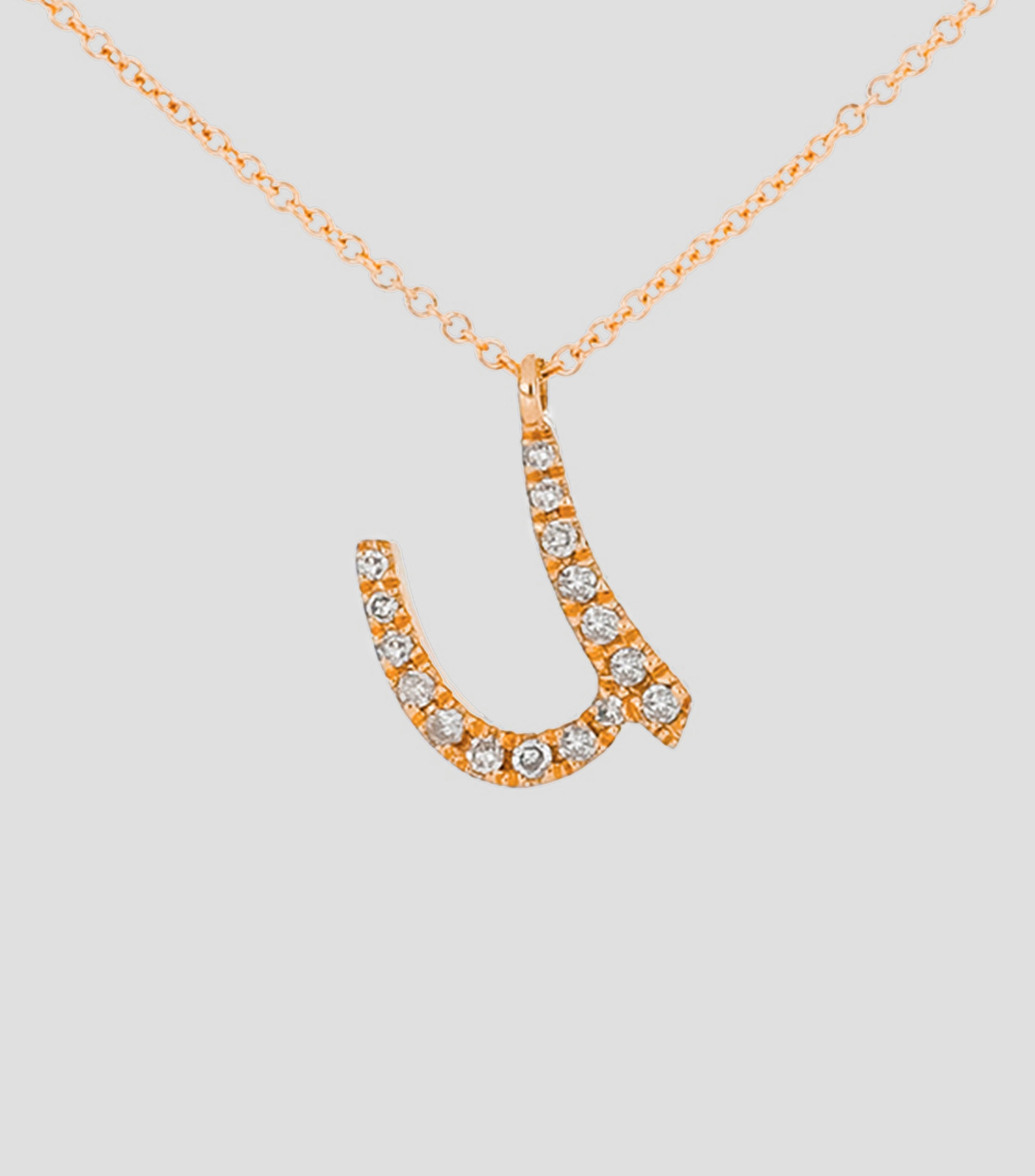 Dije en Oro rosa 14 Kilates con diamantes Mujer