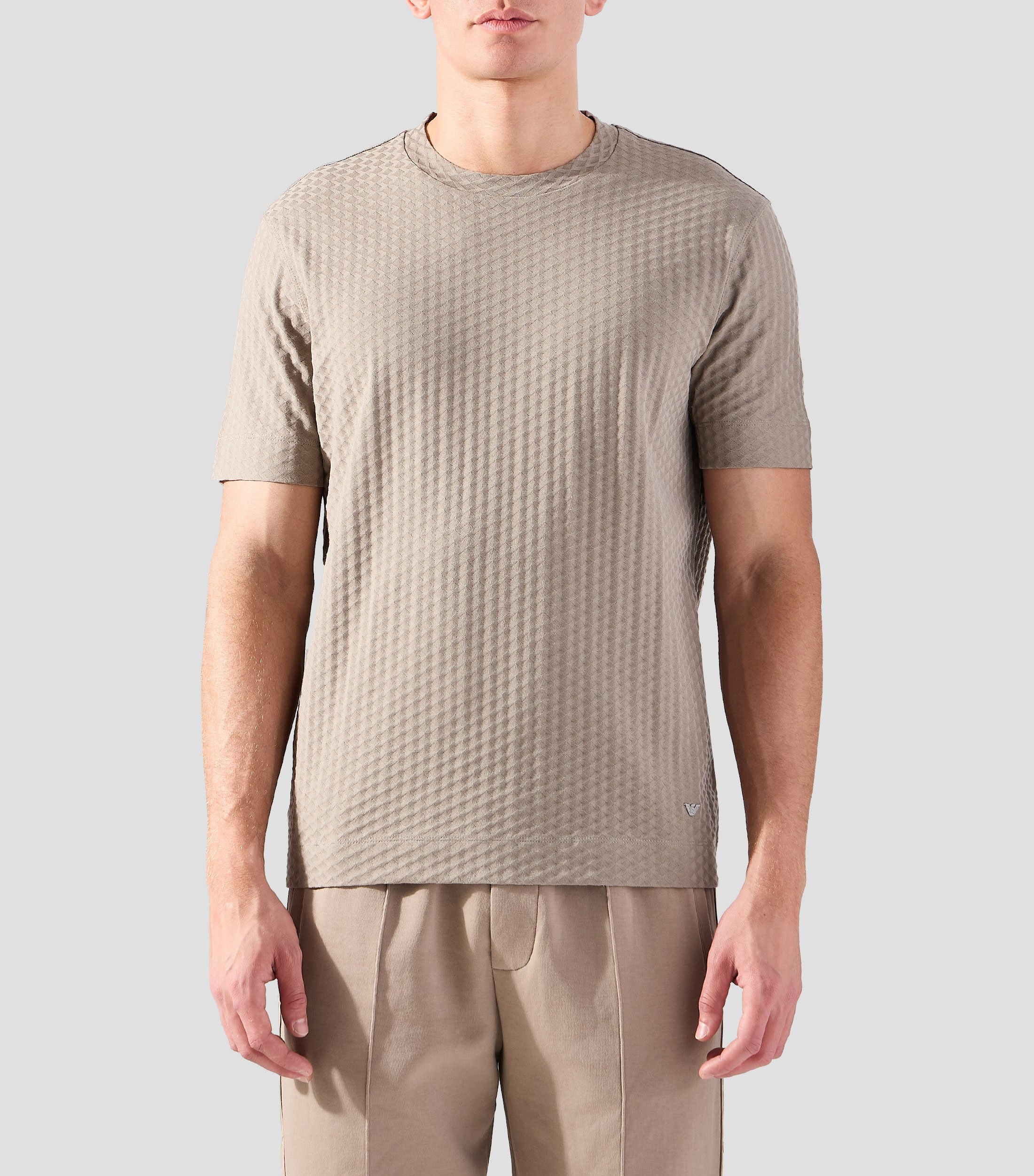 Playera cuello redondo manga corta lisa Hombre