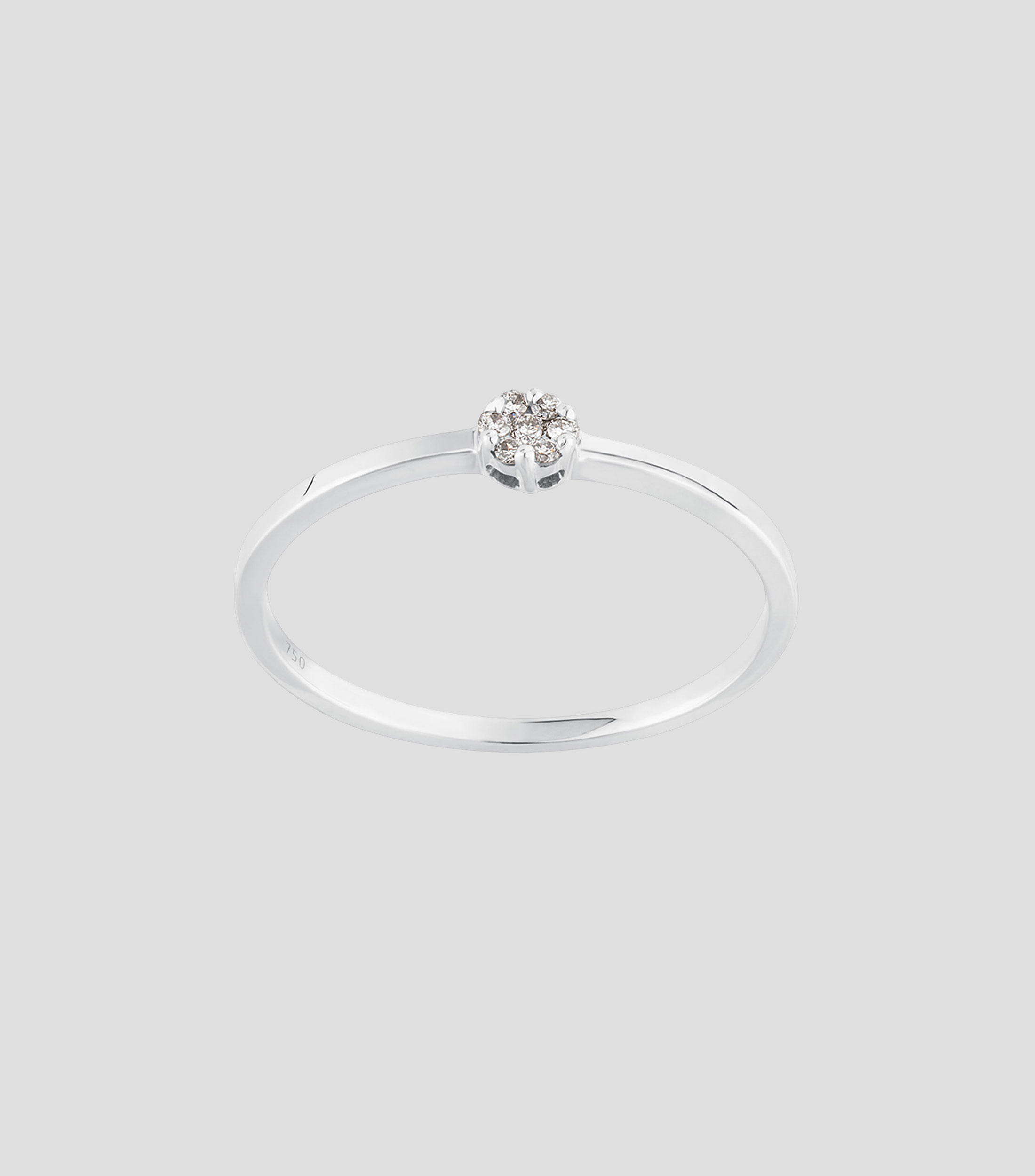 Anillo solitario en oro blanco de 18 Kilates Diamonds Mujer