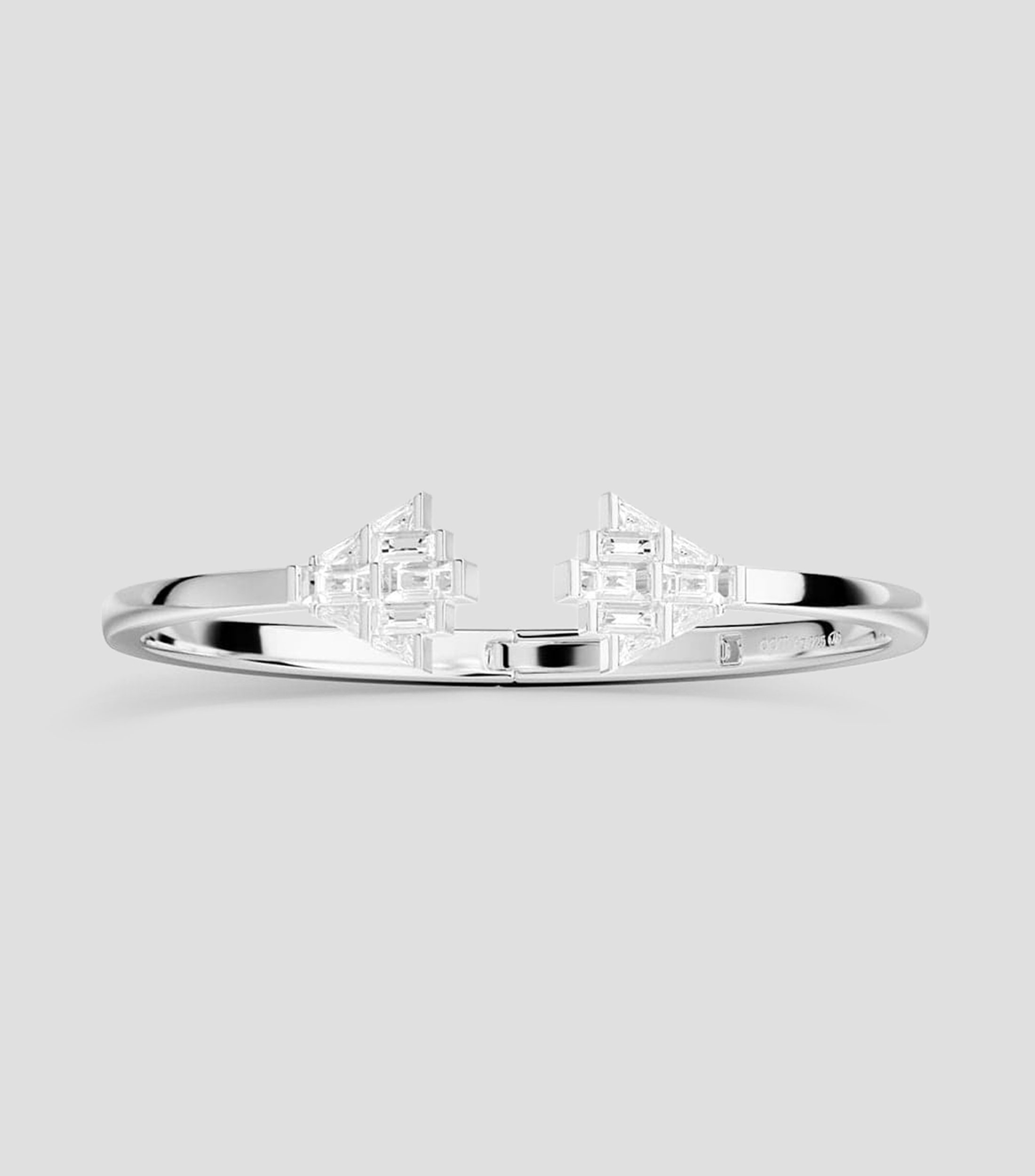 Brazalete en plata .925 con incrustaciones de zirconia Printemps Mujer