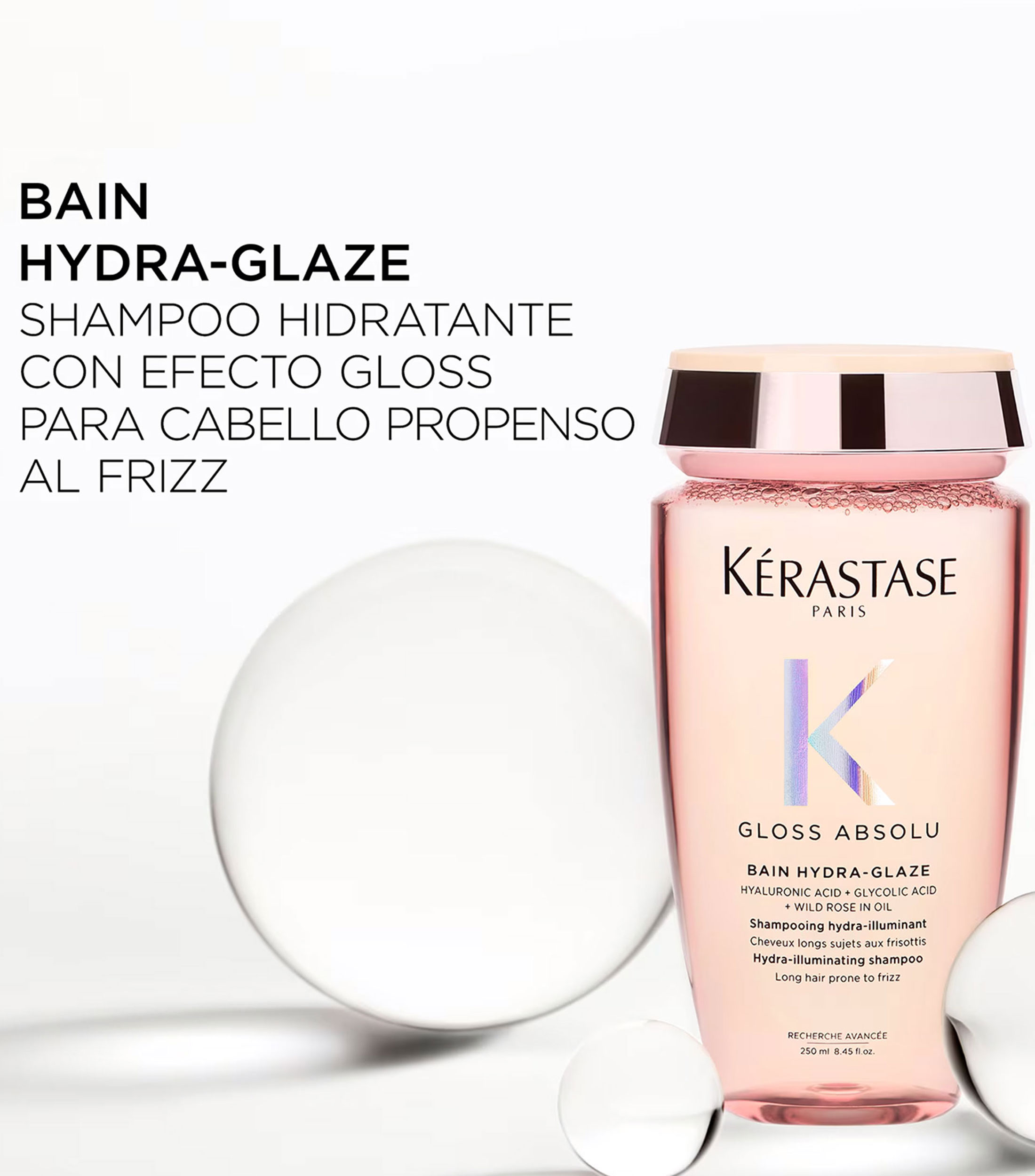 Shampoo Gloss Absolu para el cabello largo con tendencia al frizz Hydra-illuminating, 250 ml