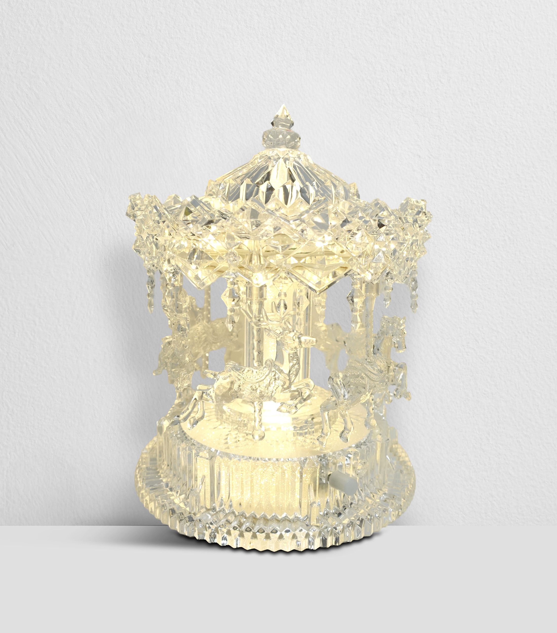 Figura decorativa Navideña Carrusel con luz y música
