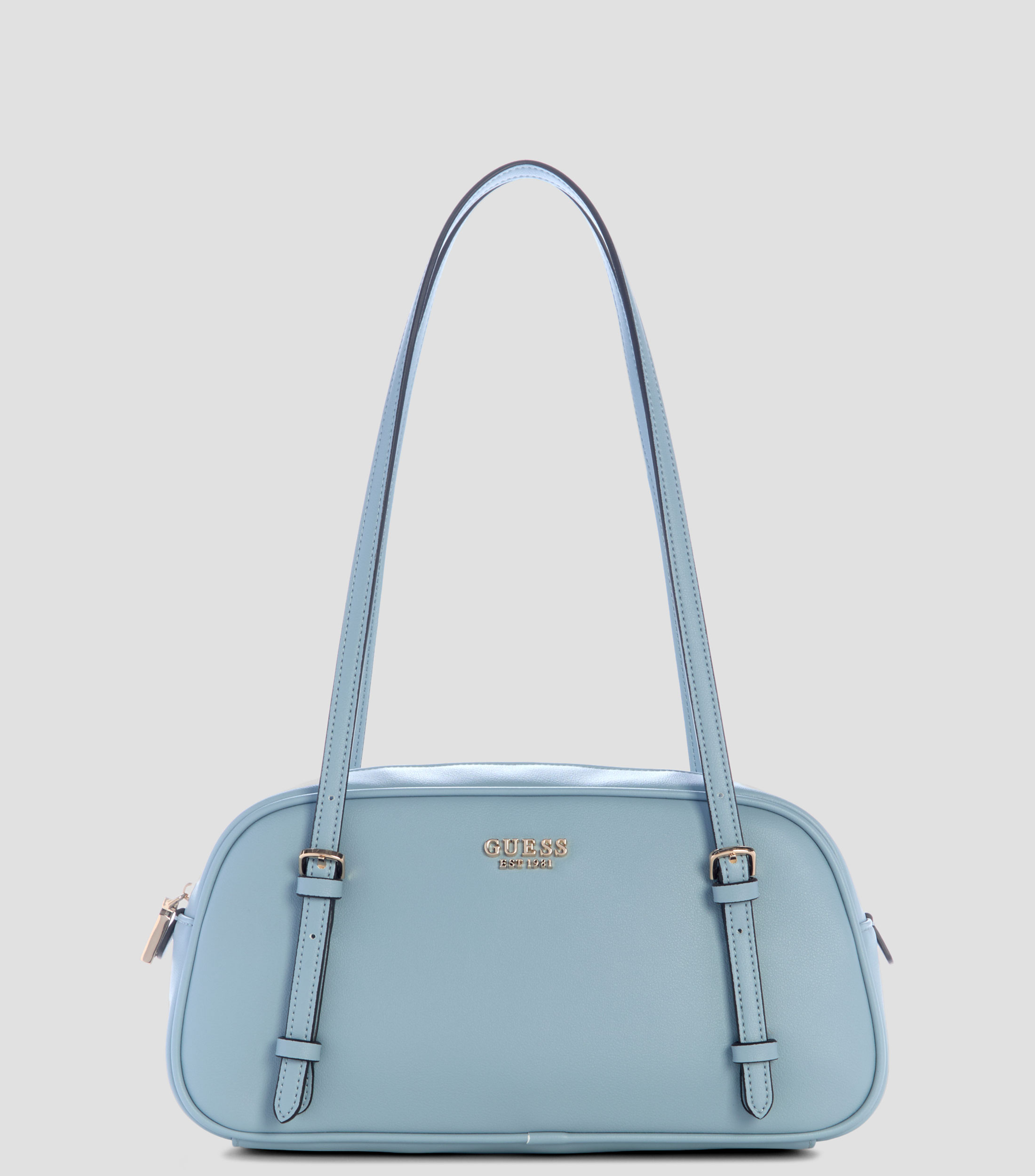 Bolsa satchel lisa con detalle texturizado Mujer