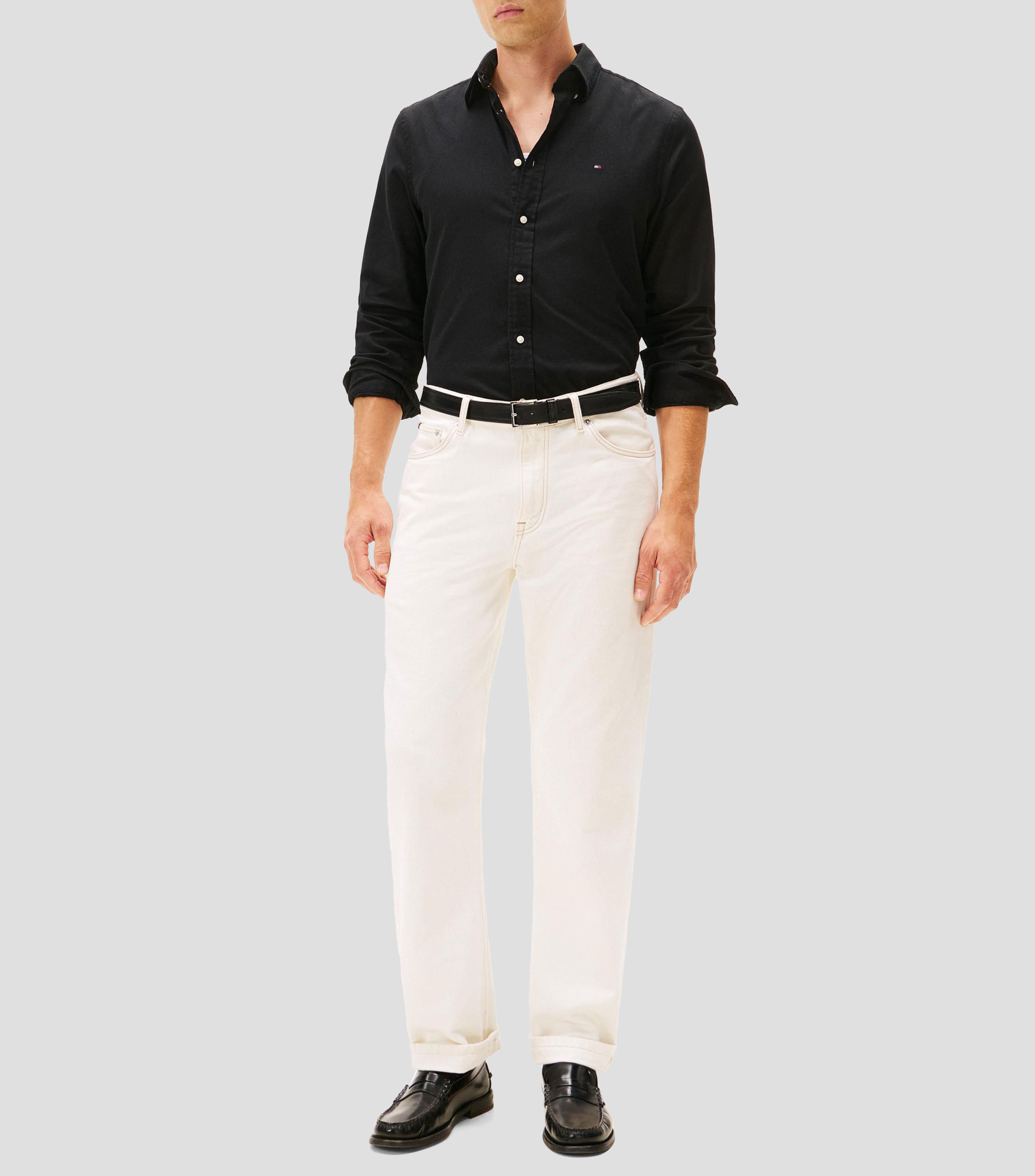 Camisa con logo manga larga Hombre