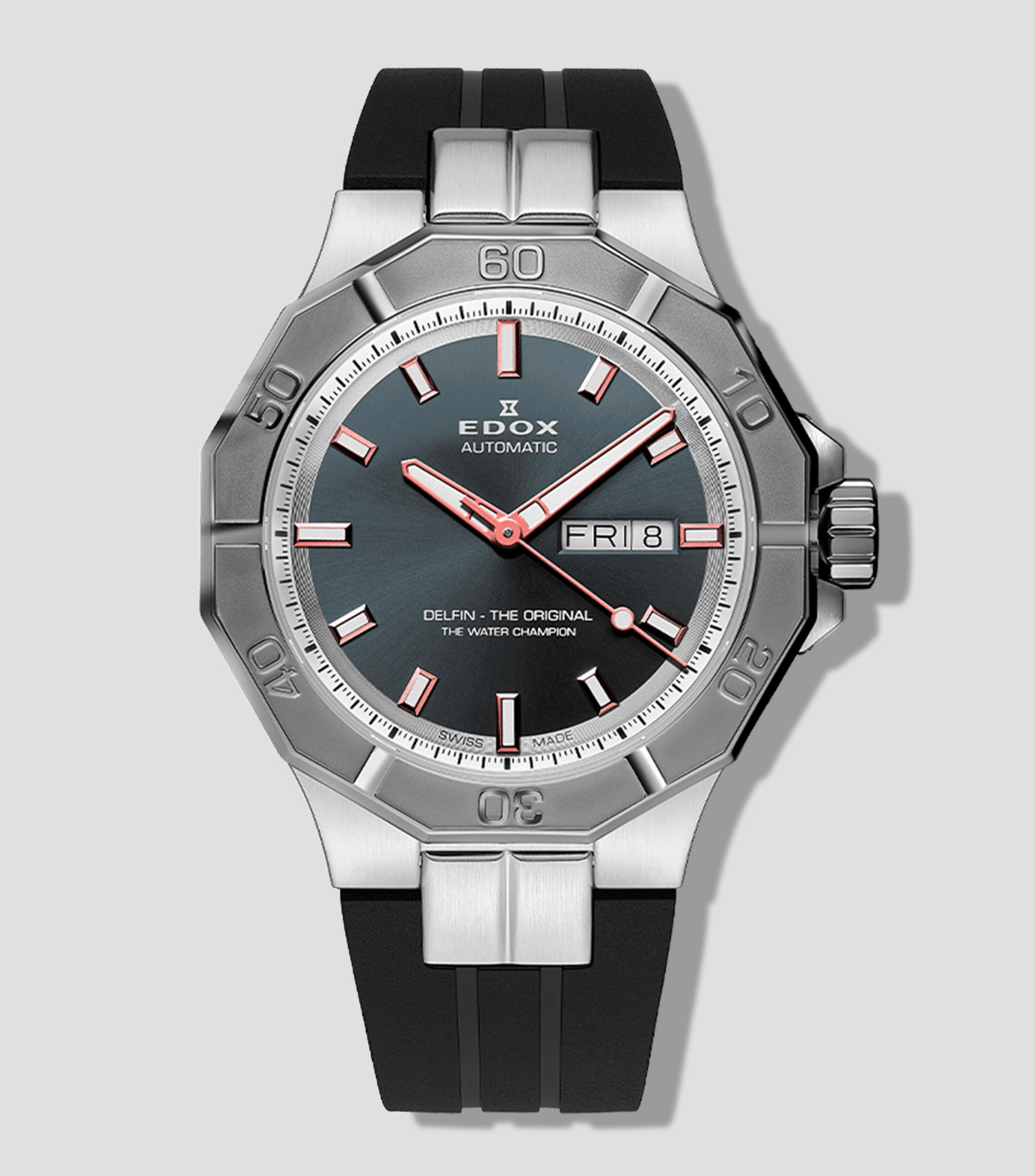 Reloj para Hombre Delfin The Original Deportivo, Gris y Negro