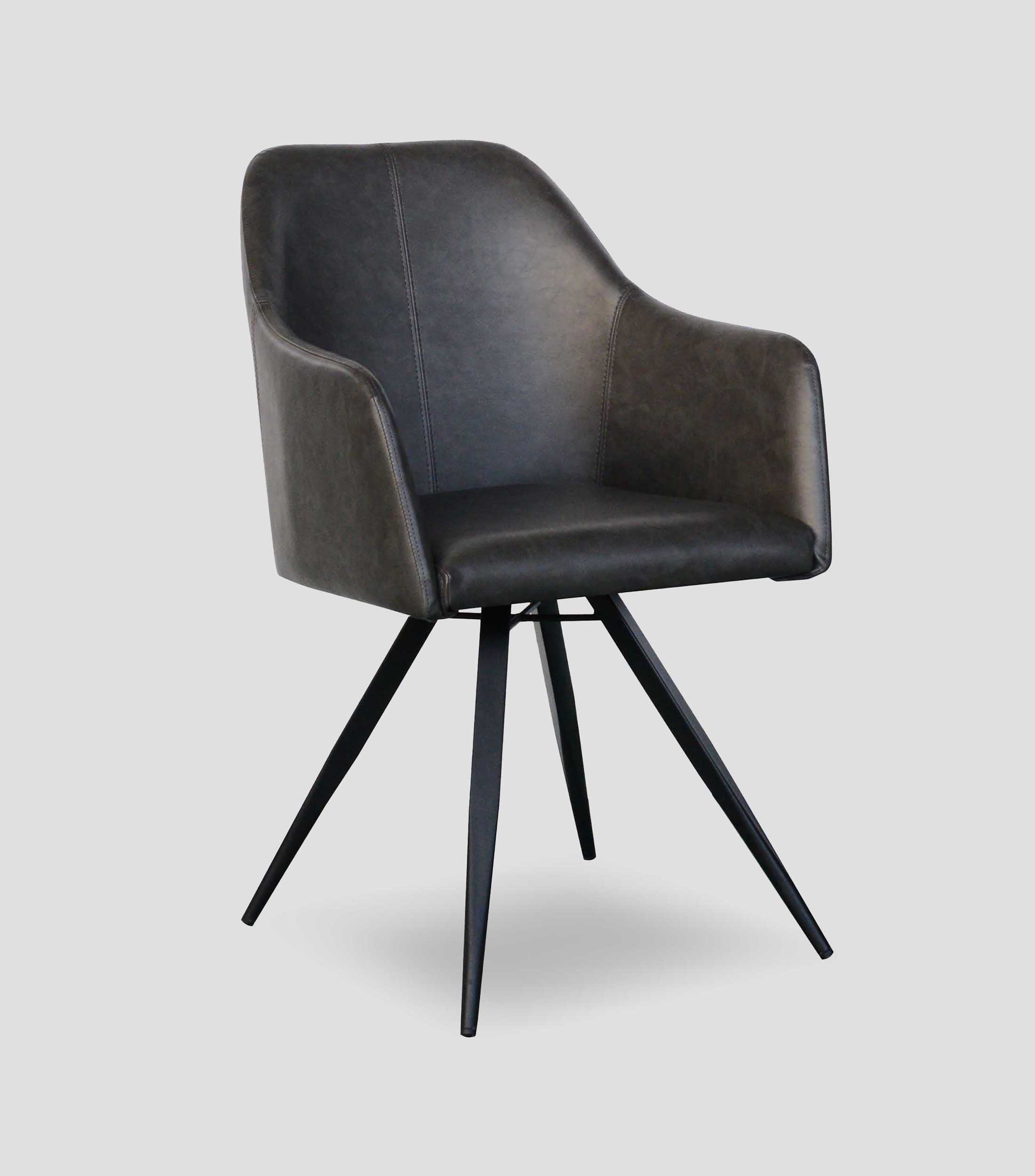 Silla de comedor Alex en hierro gris