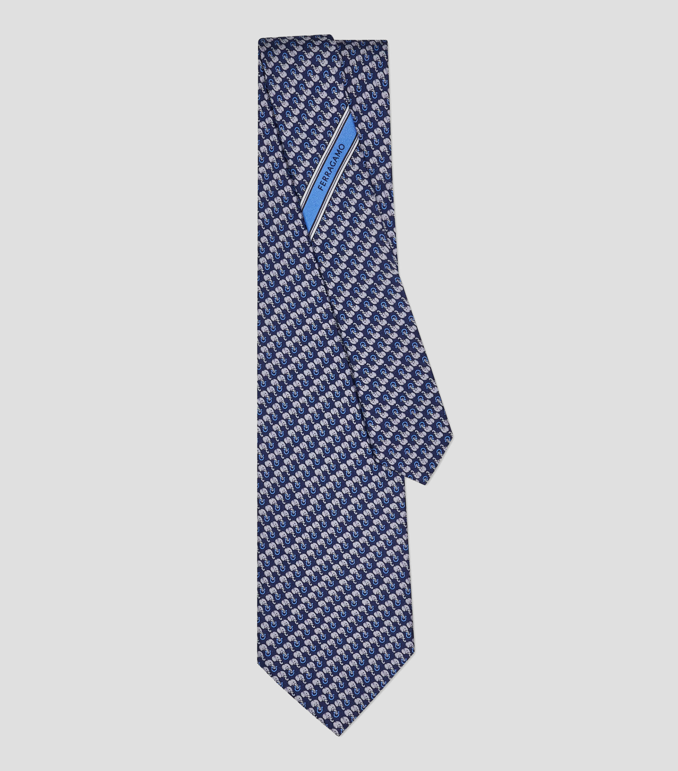 Corbata de seda estampado Elefante