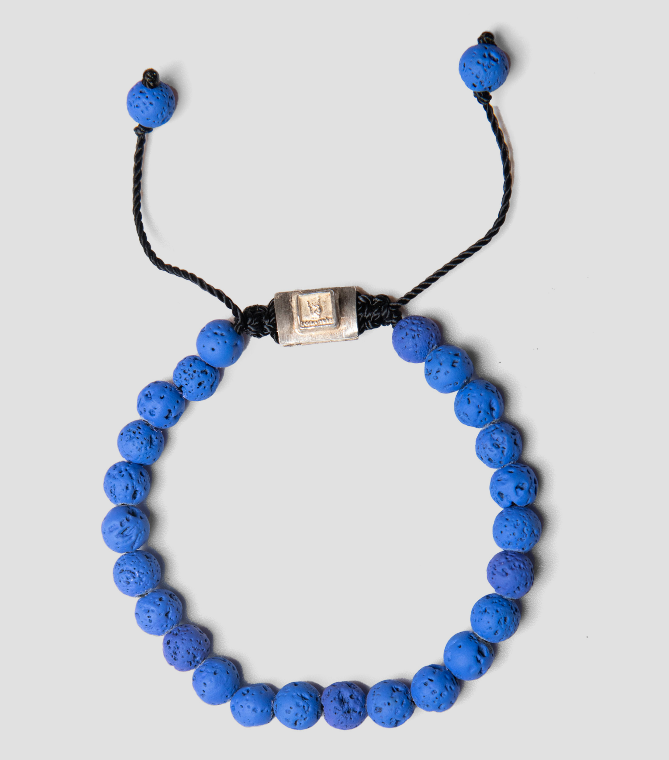 Pulsera en plata .925 con piedra volcanica Unisex