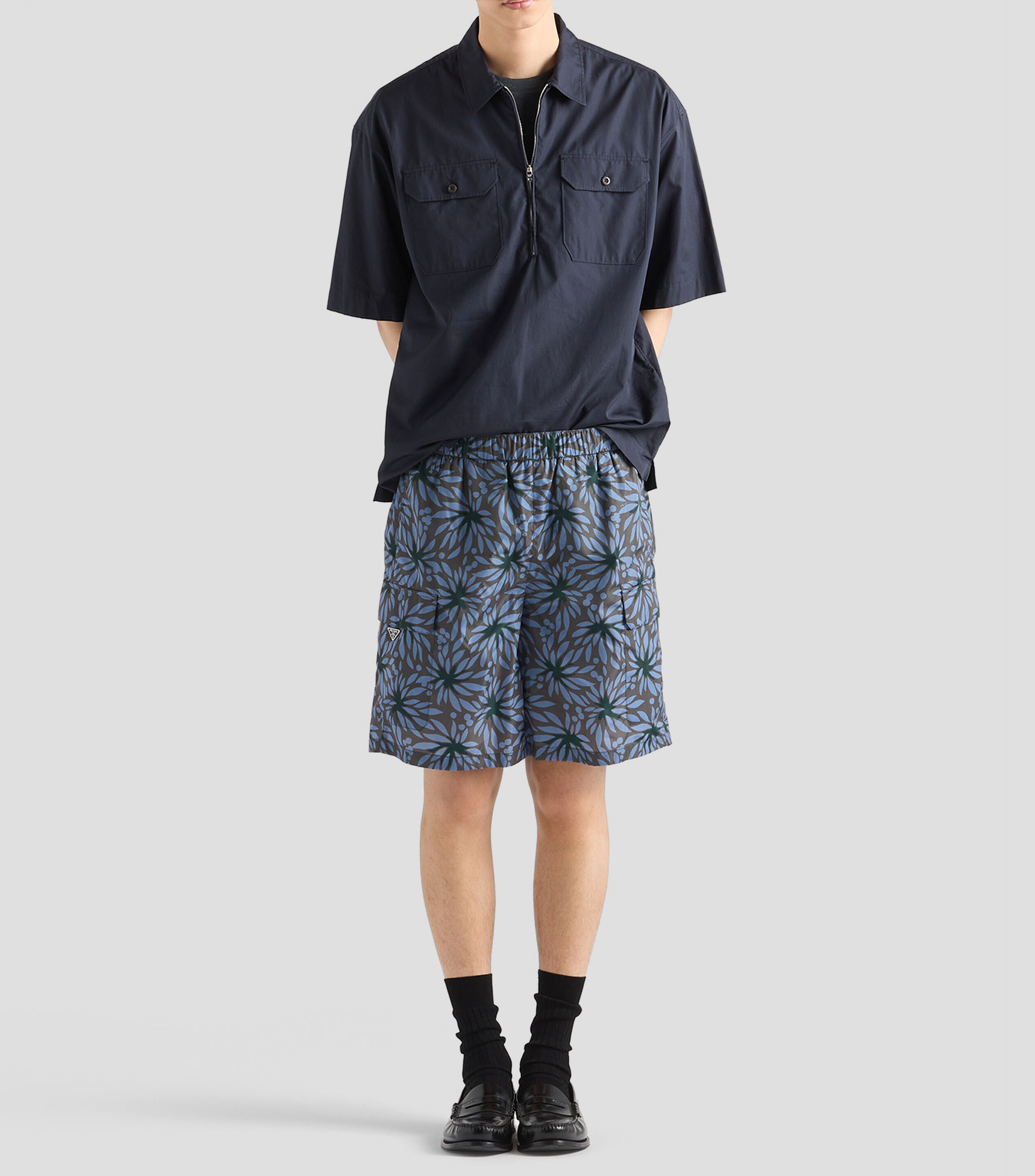 Traje de baño corto estampado Hombre