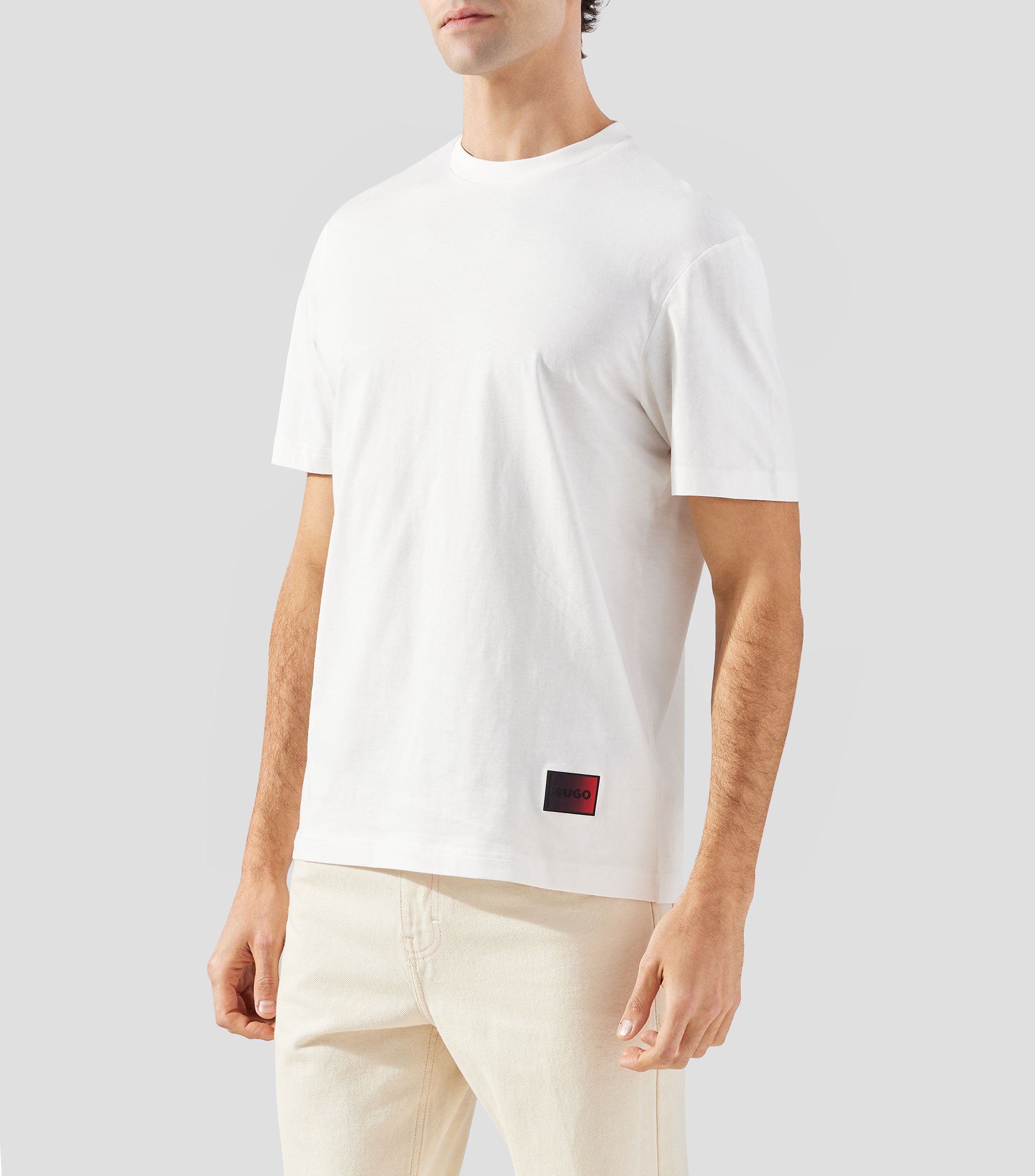Playera de punto de algodón con logos degradados Hombre