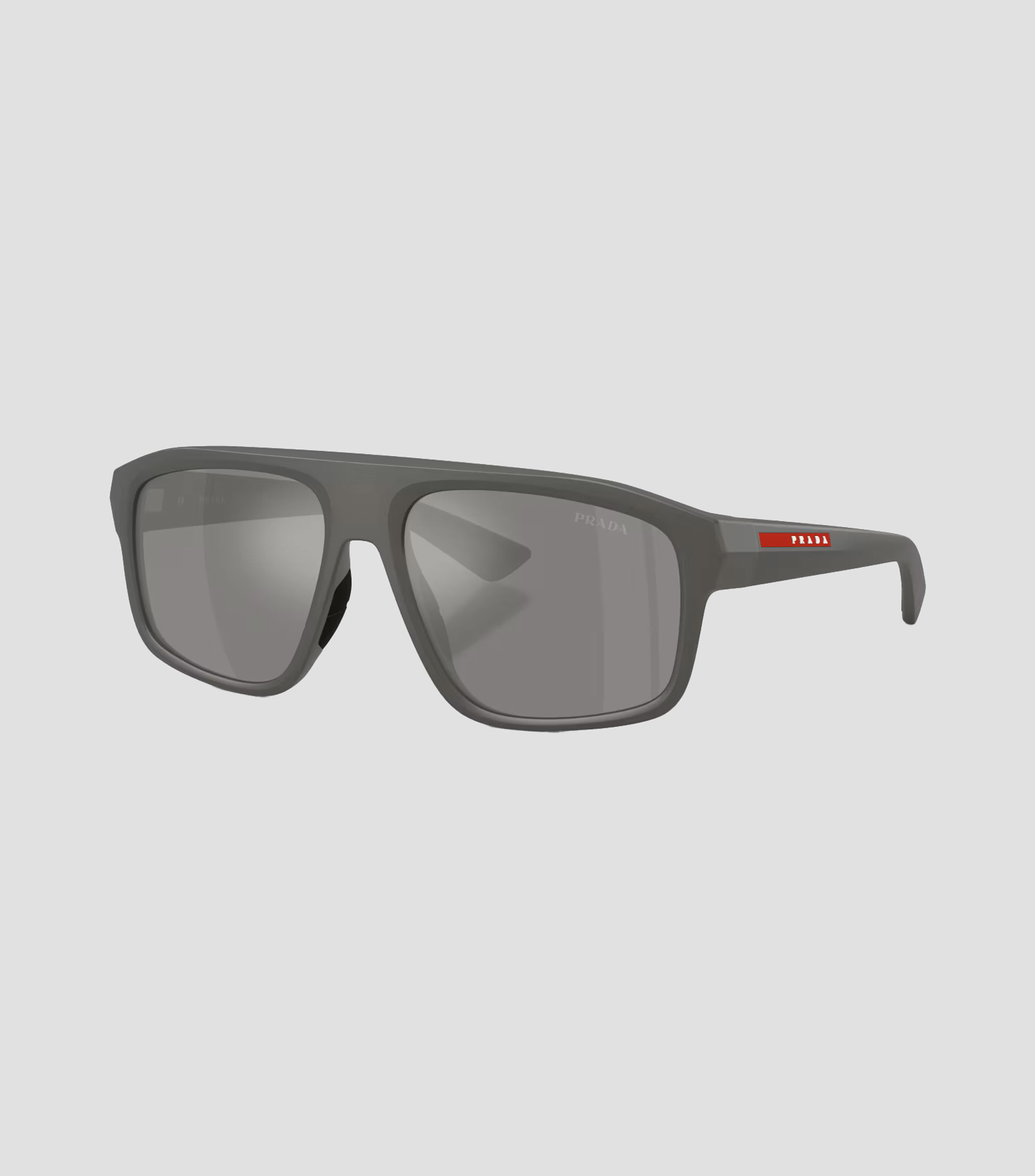 Lentes de sol rectangulares grises Hombre