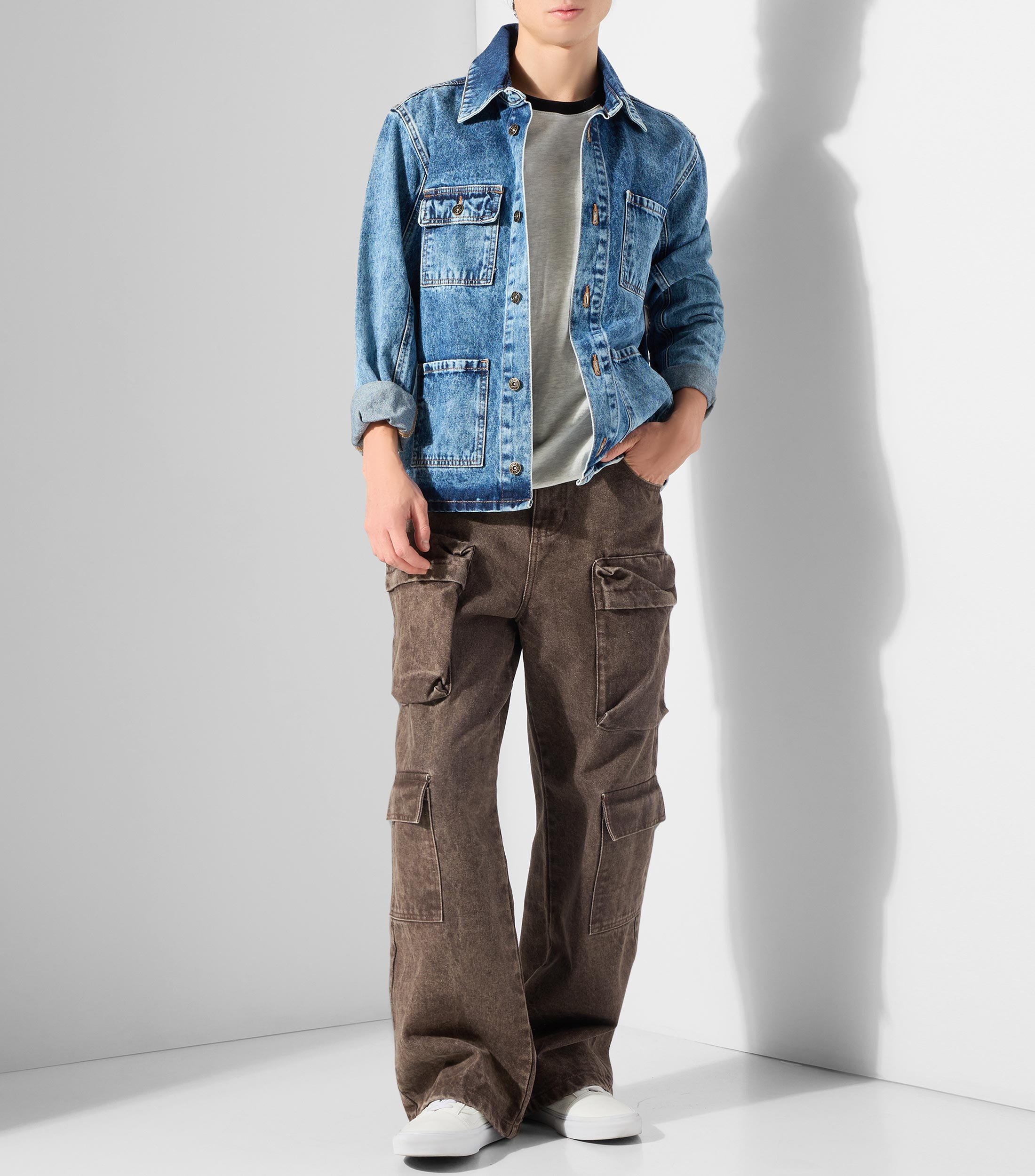 Jeans de corte cargo Hombre