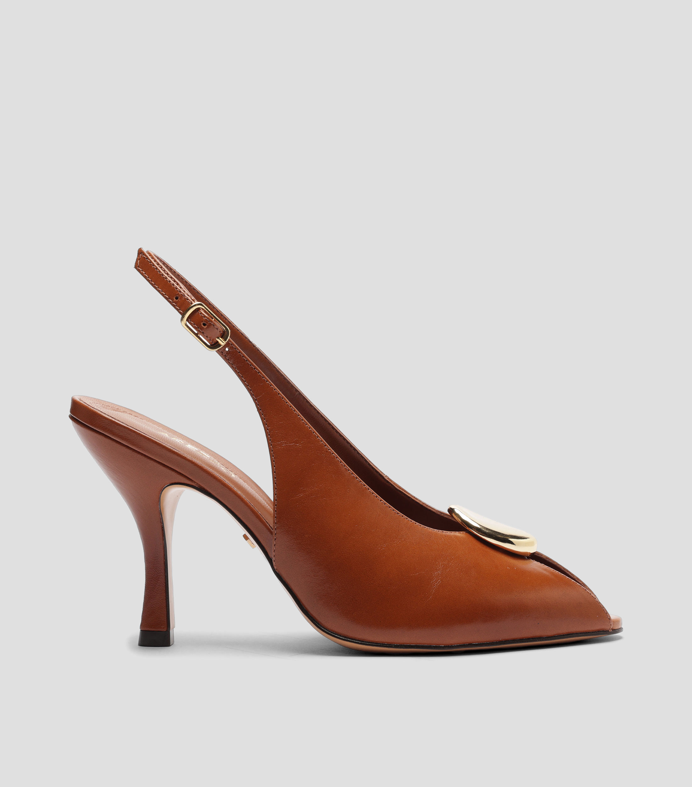 Zapatillas Slingback con tacón alto delgado Mujer