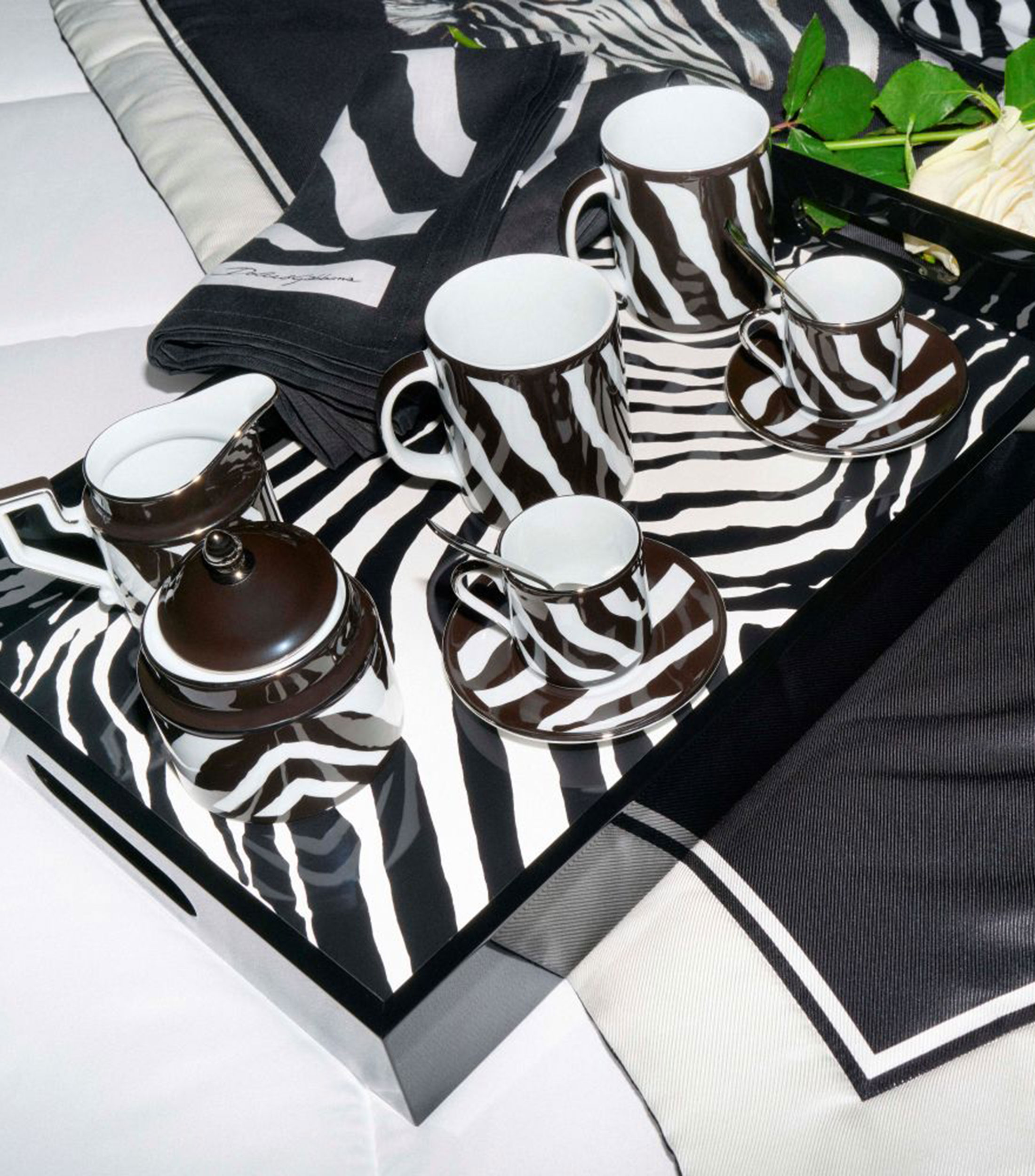 Azucarera Zebra de porcelana