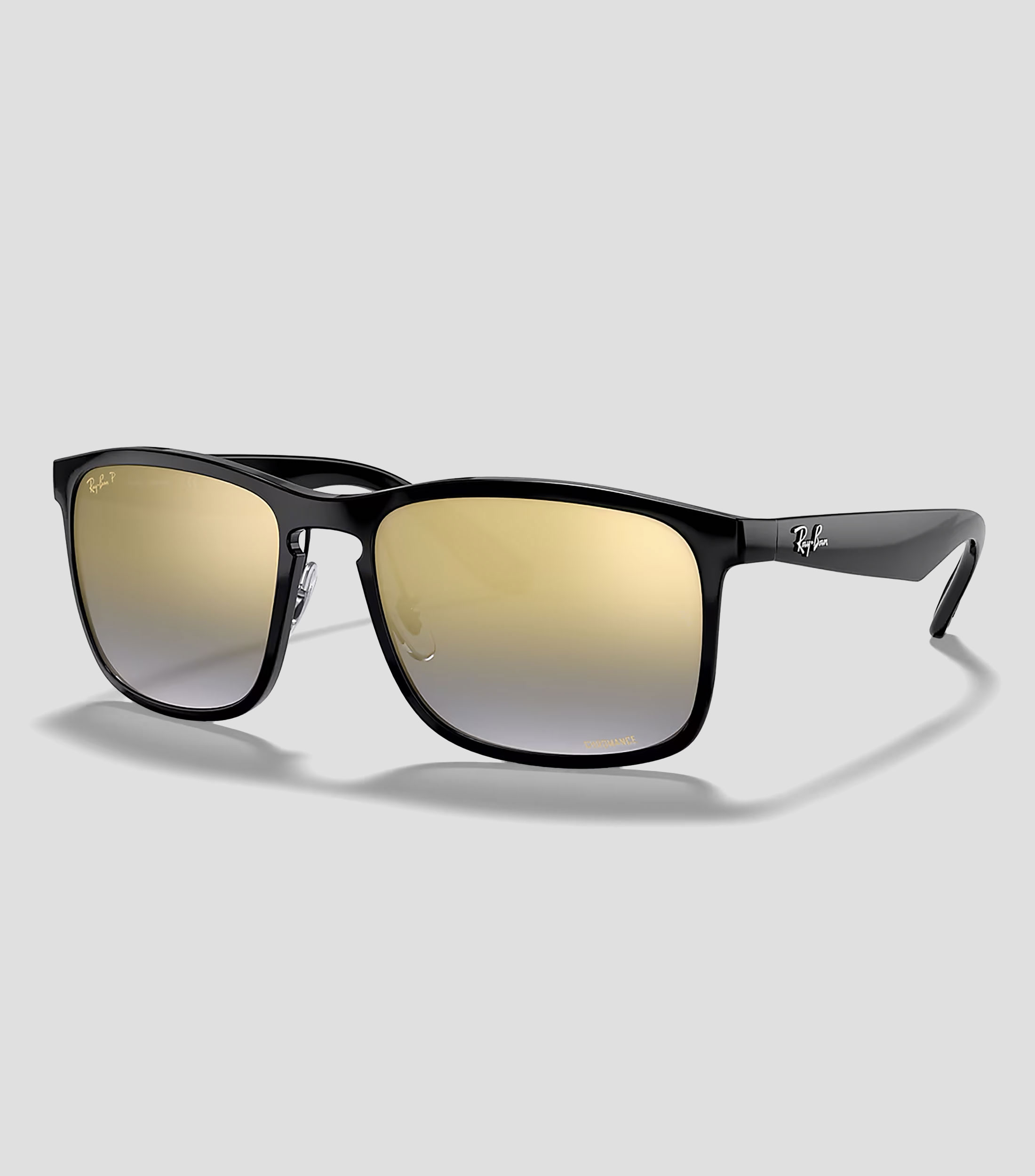 Lentes de sol cuadrados Chromance negros Hombre