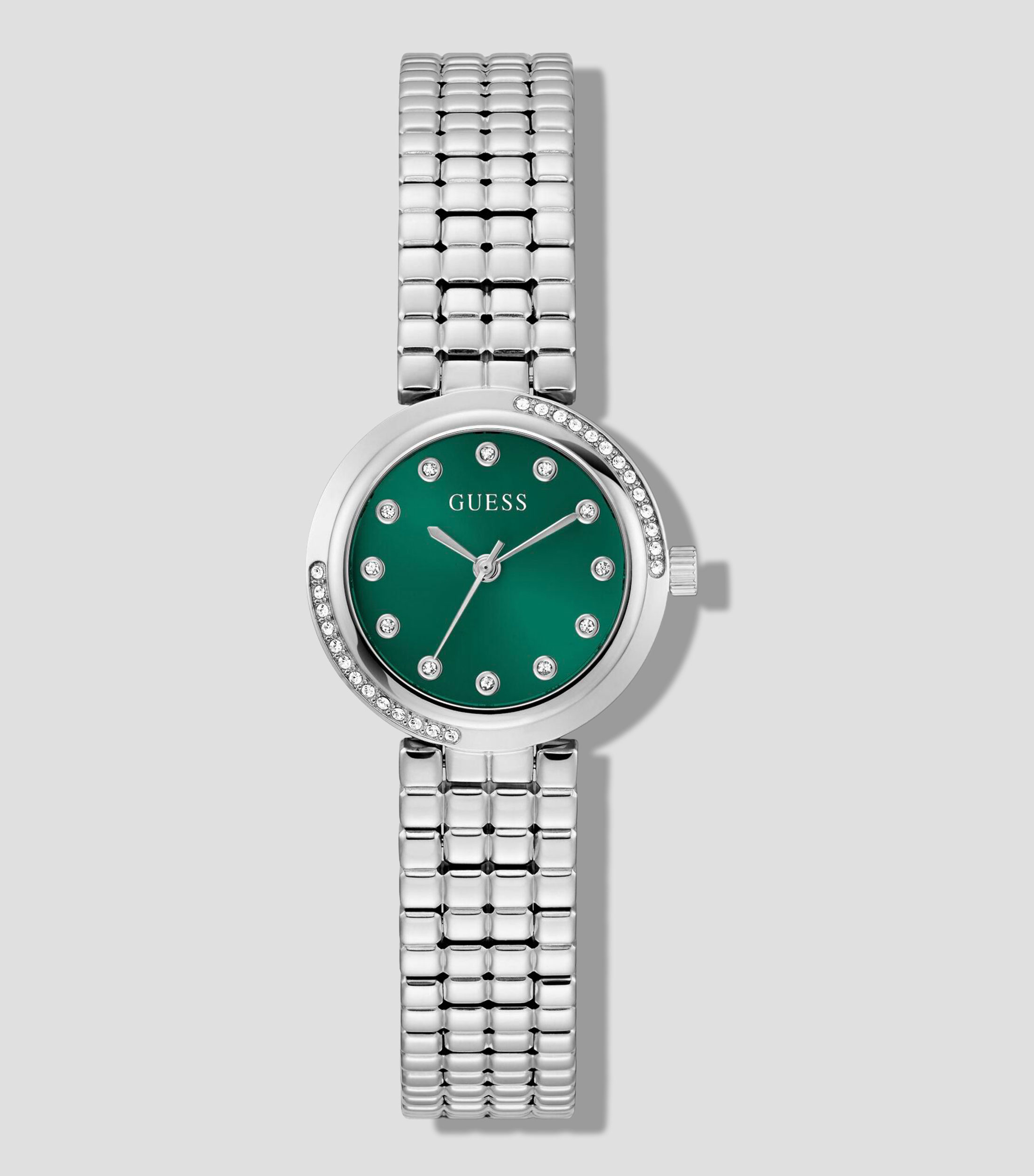 Reloj para Mujer Clara Casual Verde, Plateado