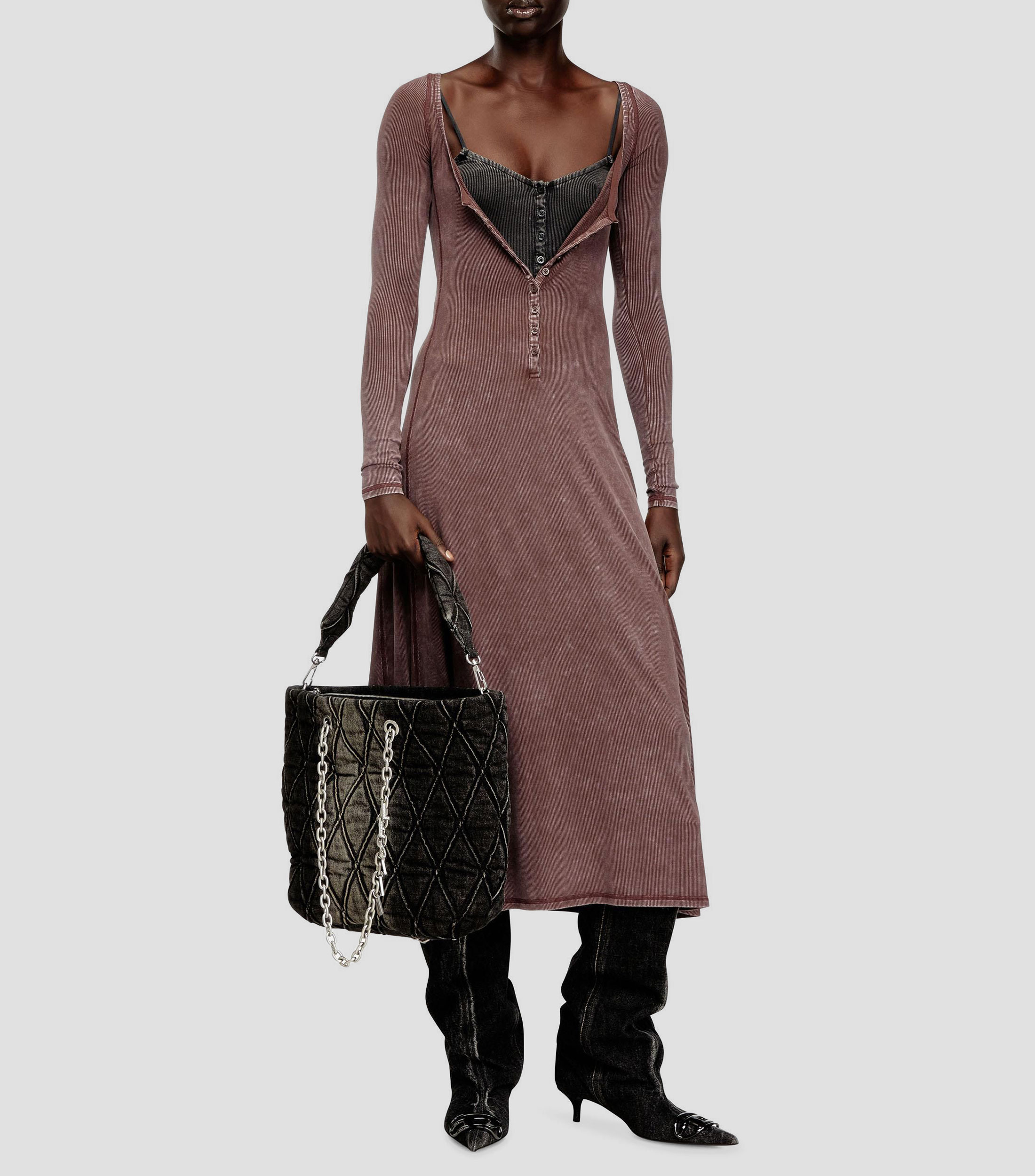 Bolsa Tote Charm Deslavada Mujer