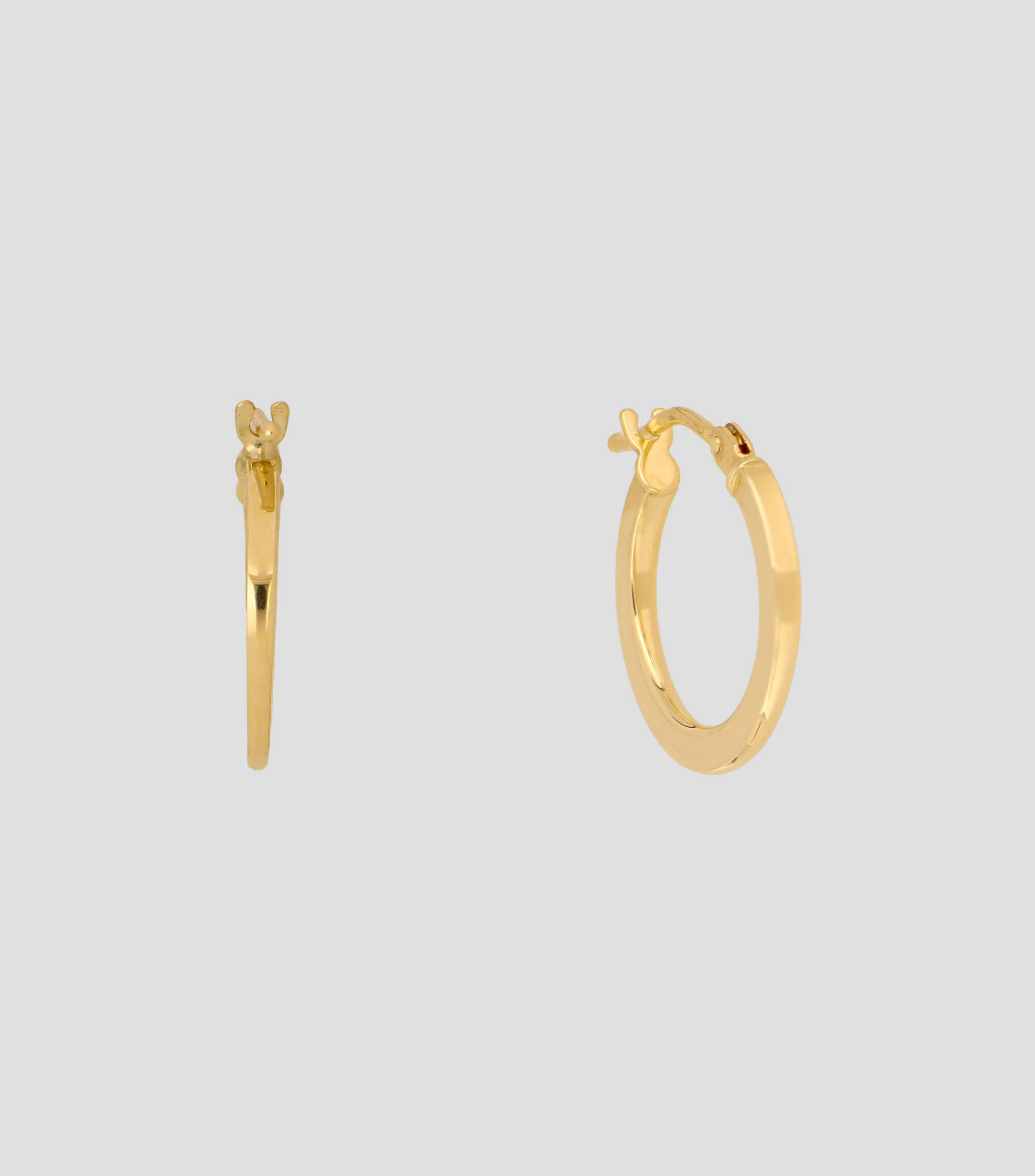 Arracadas en Oro amarillo de 14 Kilates Lisas Mujer