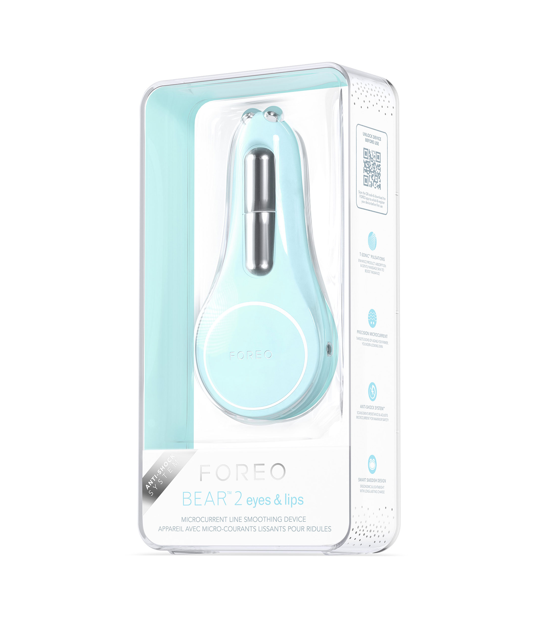 Tonificador de microcorrientes para ojos y labios BEAR 2 eyes lips Arctic Blue
