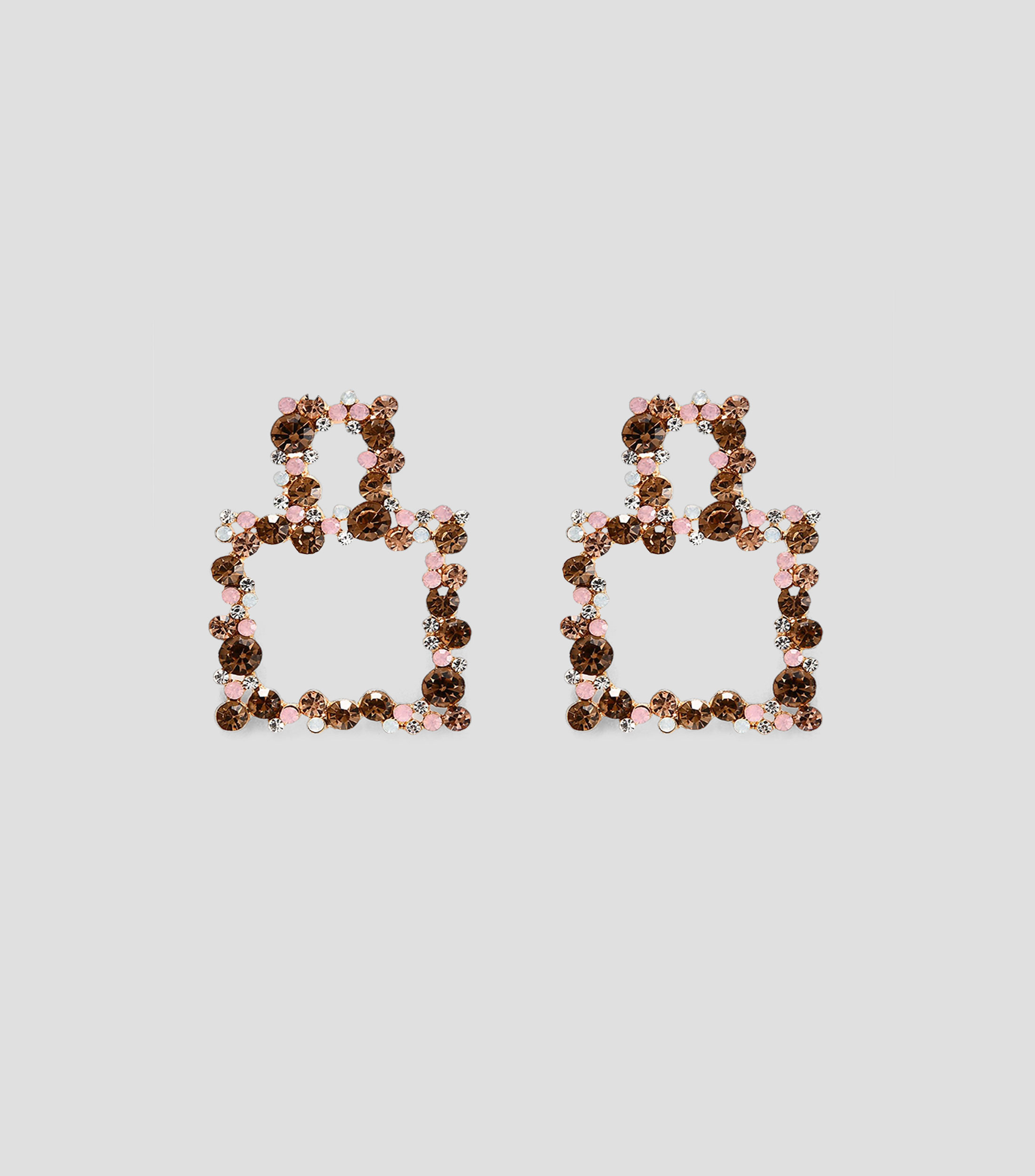 Aretes con cristales Mujer