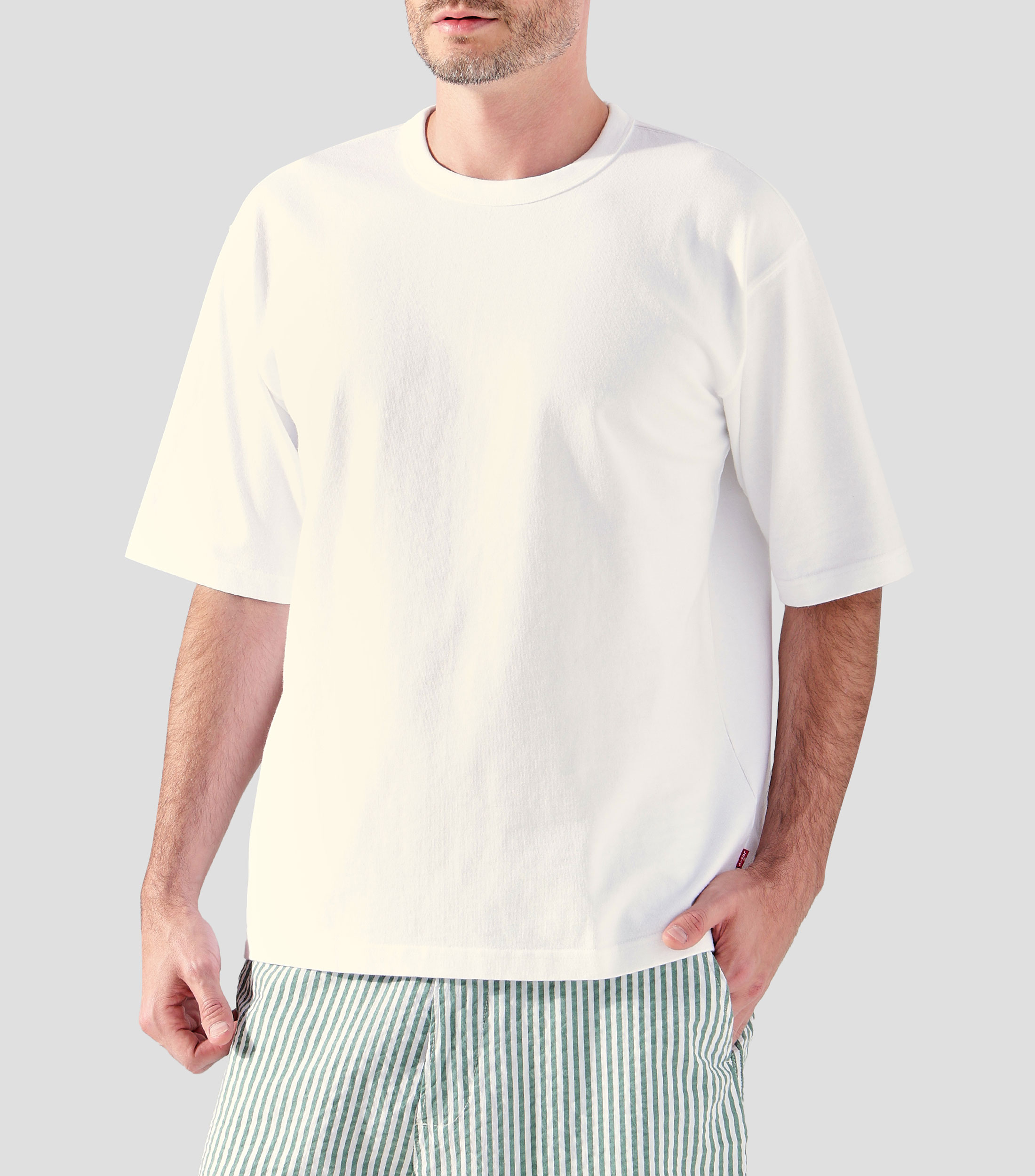 Playera cuello redondo manga corta lisa Hombre
