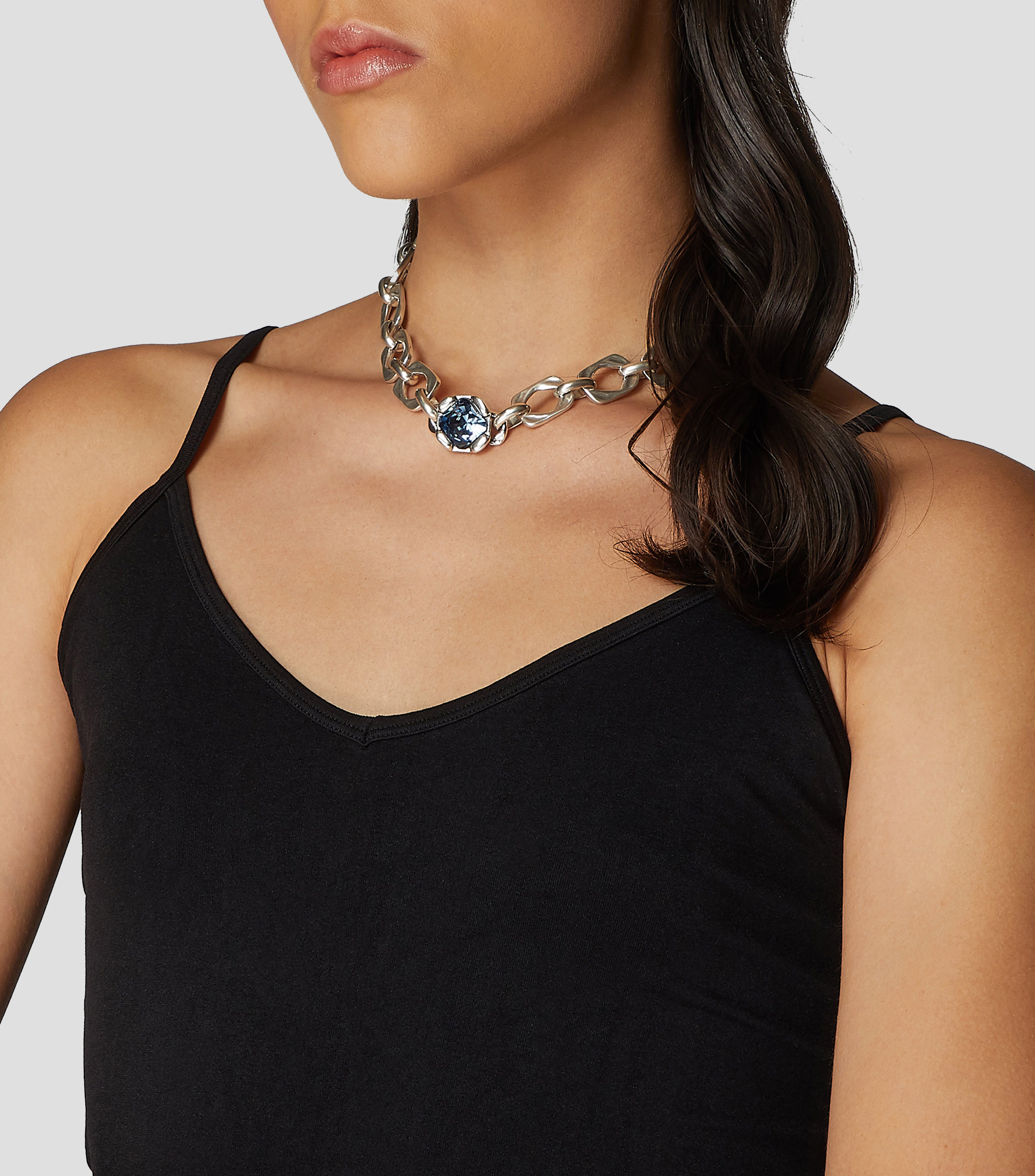Collar en plata Marvelous Charismatic con cristal facetado Mujer