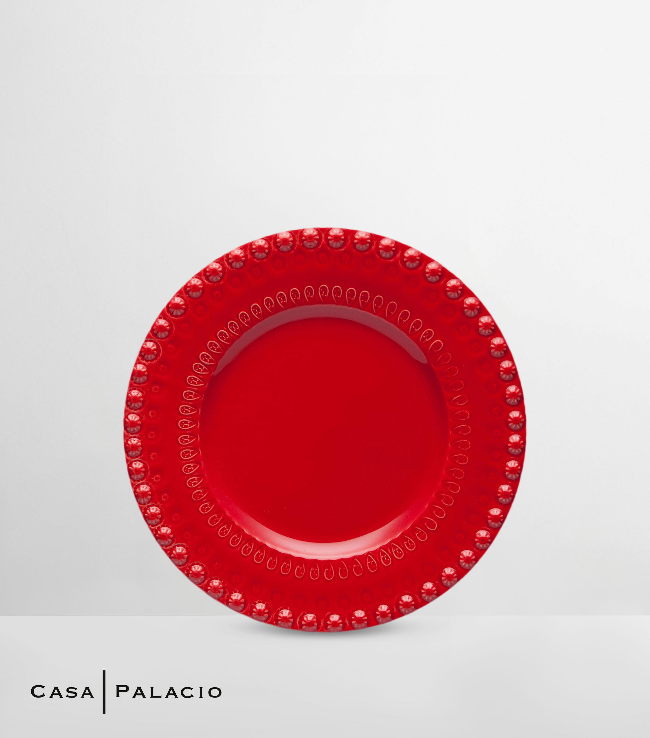 Plato para fruta Fantasia en ceramica roja