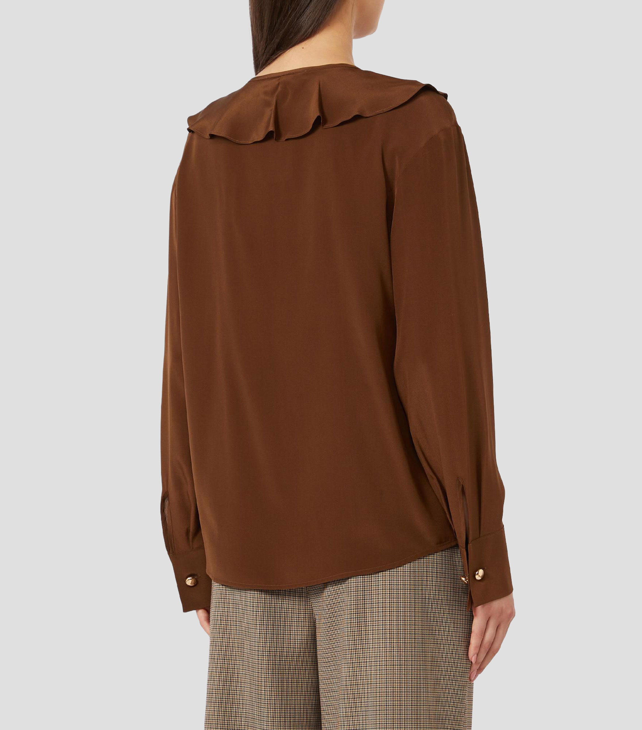 Camisa lisa manga larga Mujer
