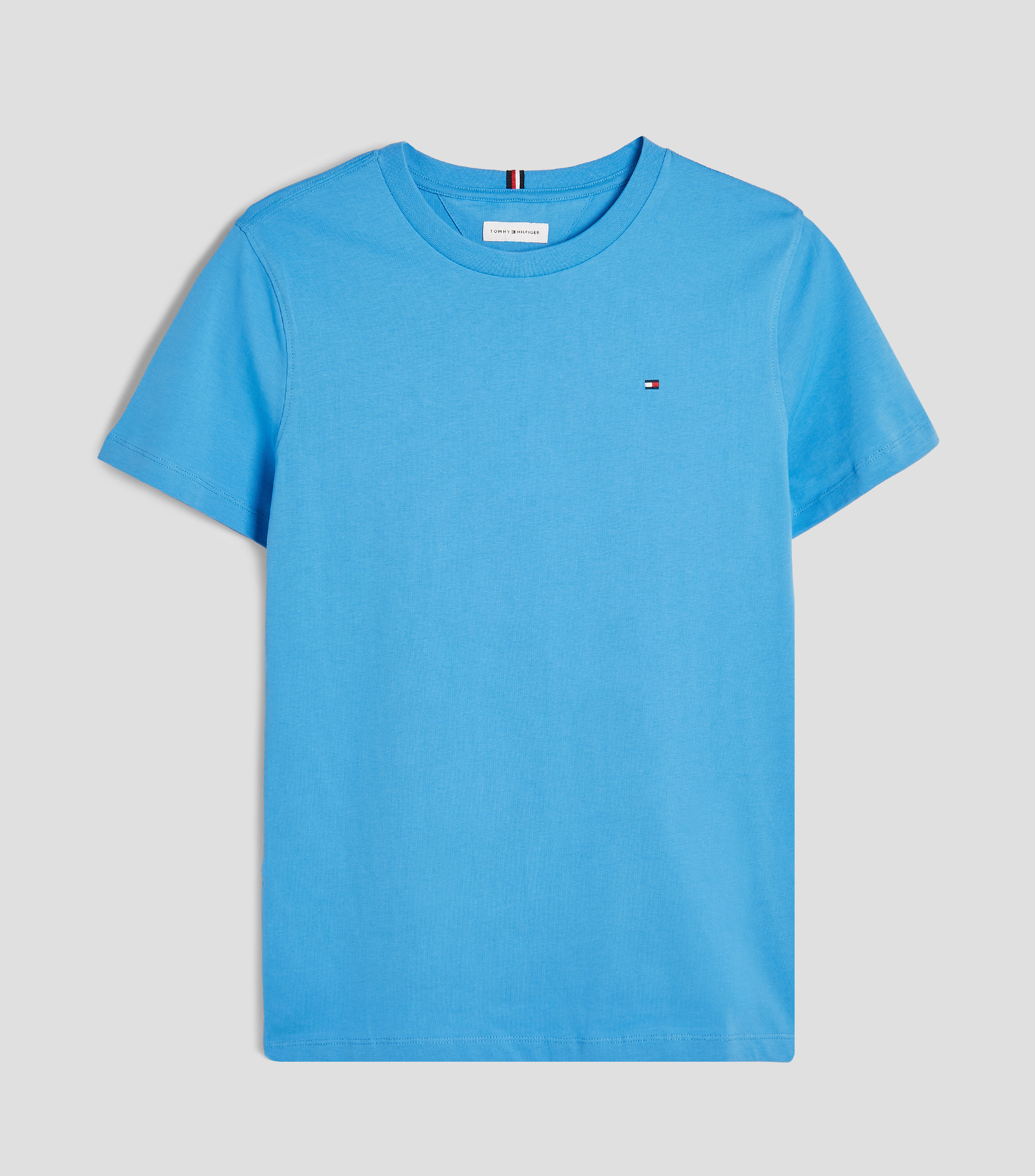 Playera de cuello redondo con manga corta lisa Niño