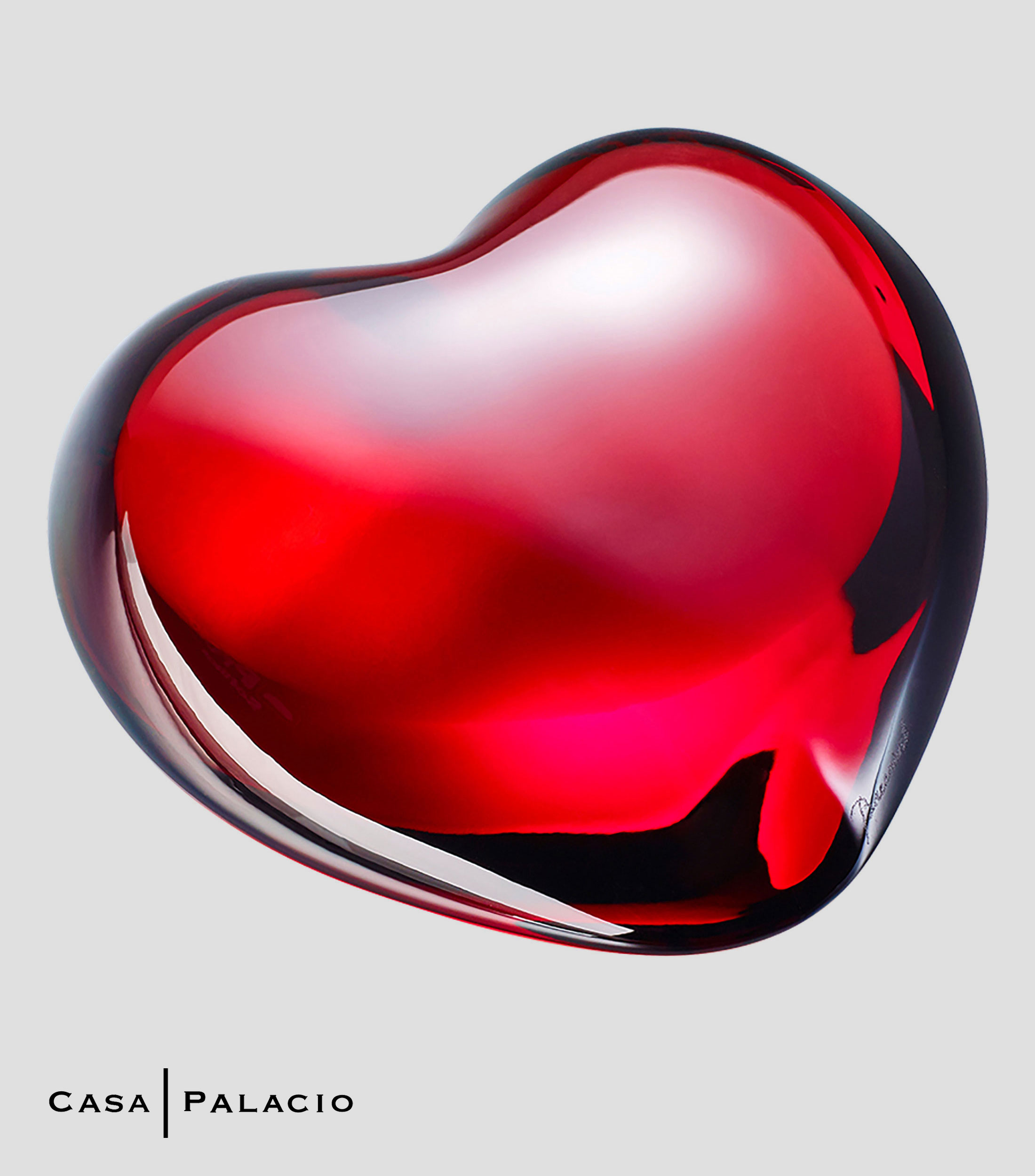 Figura Decorativa Corazón Amor en cristal