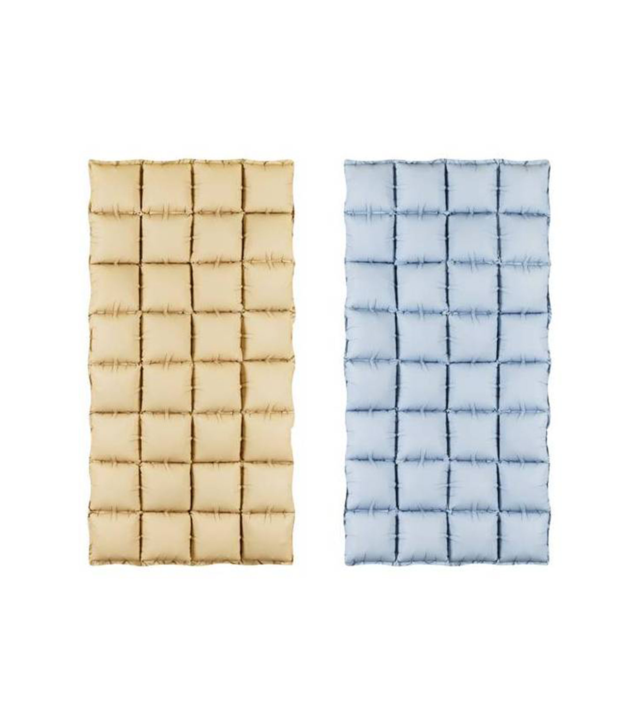 Cortina inflable para fiesta beige con azul
