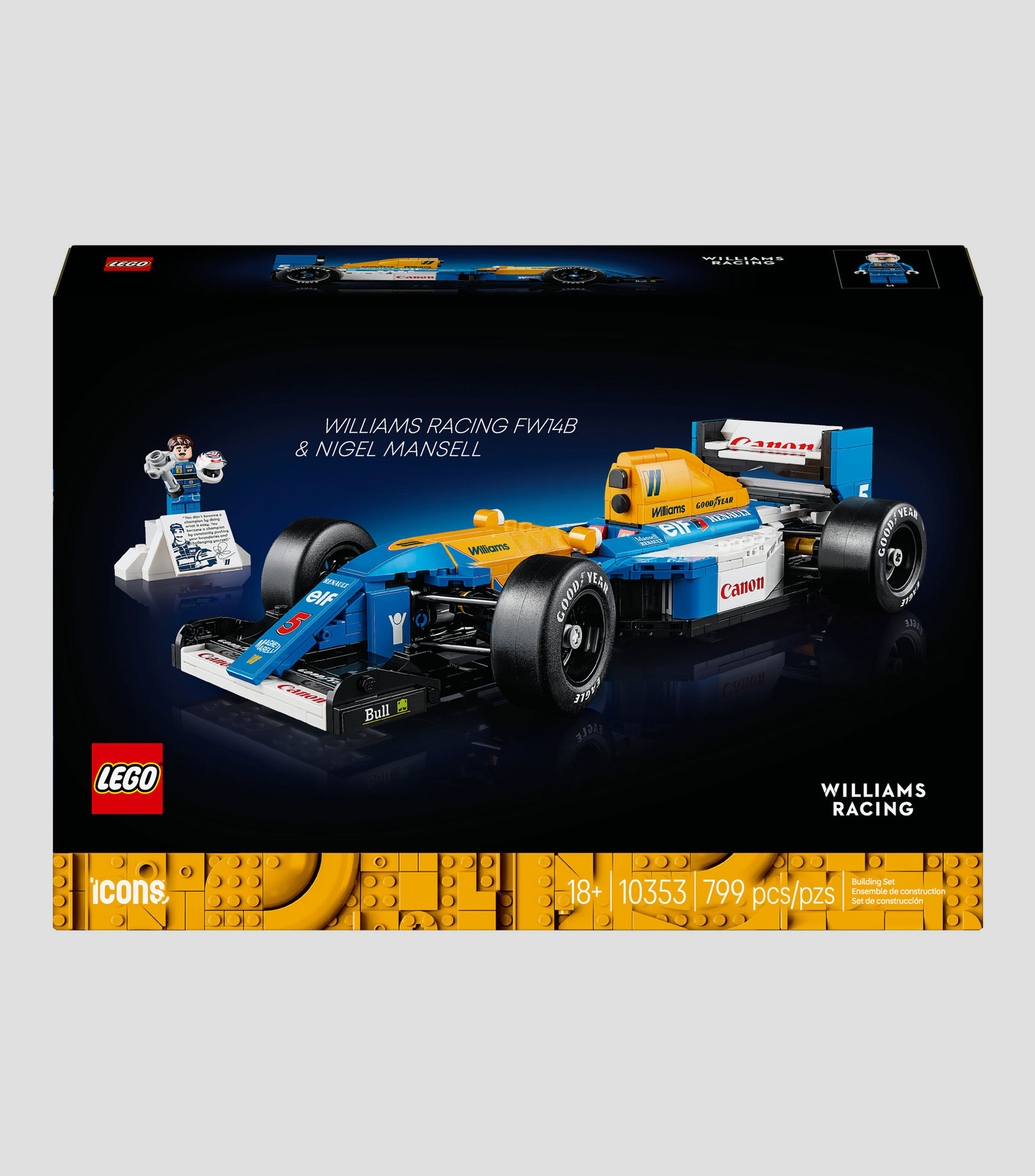 Lego Icons Williams Racing FW14B y Nigel Mansell 10353