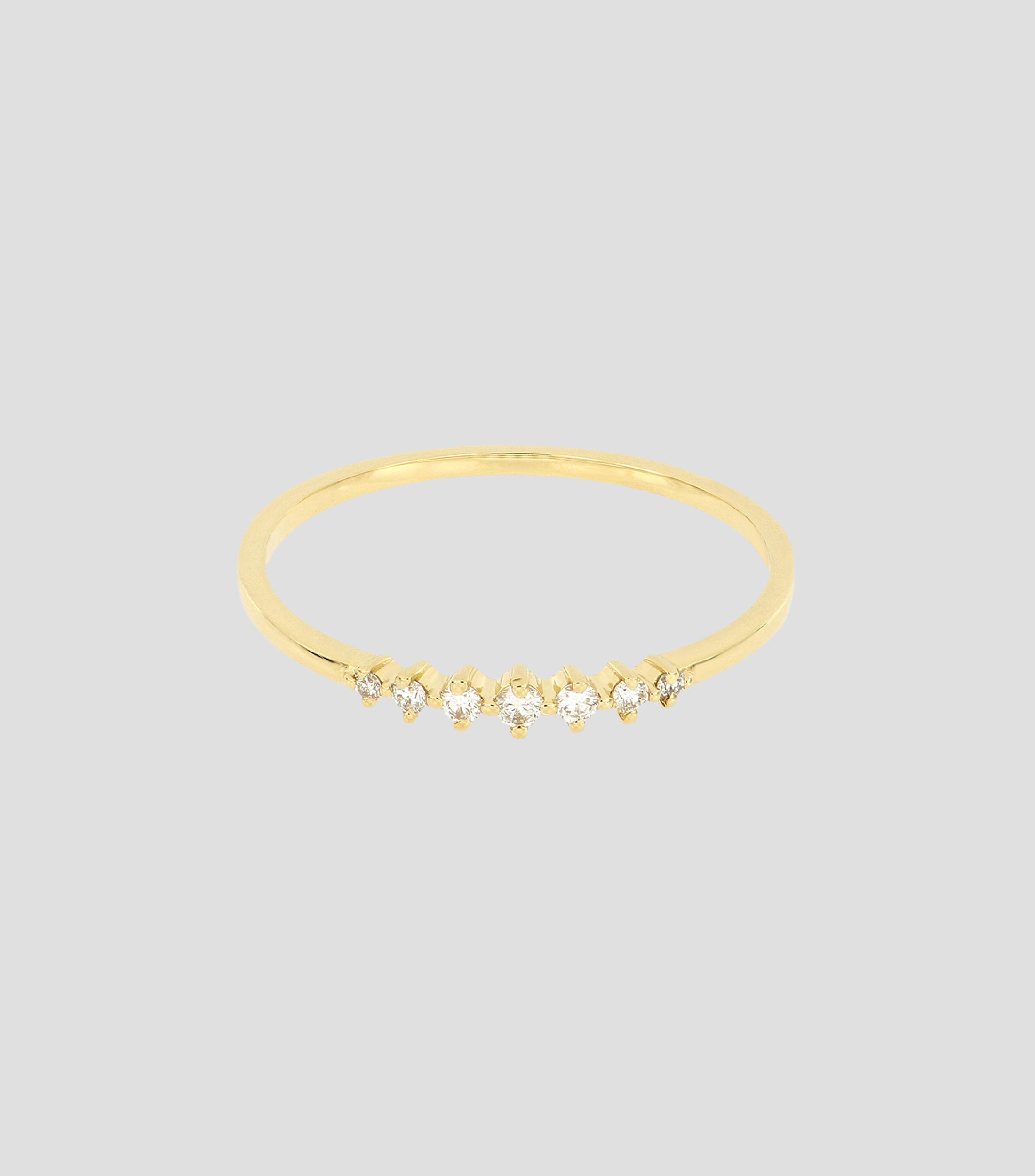 Anillo en oro amarillo 18 kilates con diamantes Mujer
