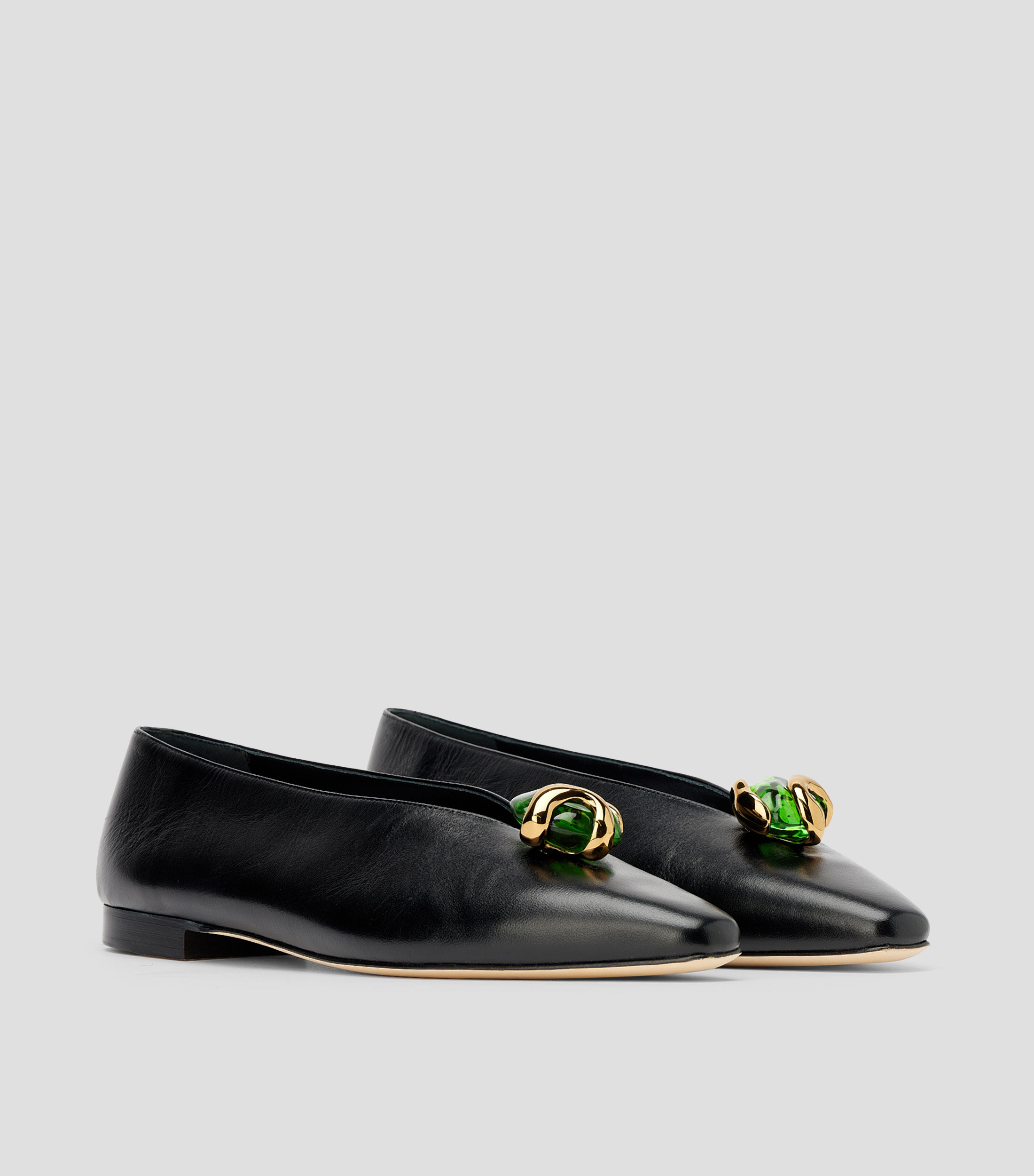 Flats en piel Mujer