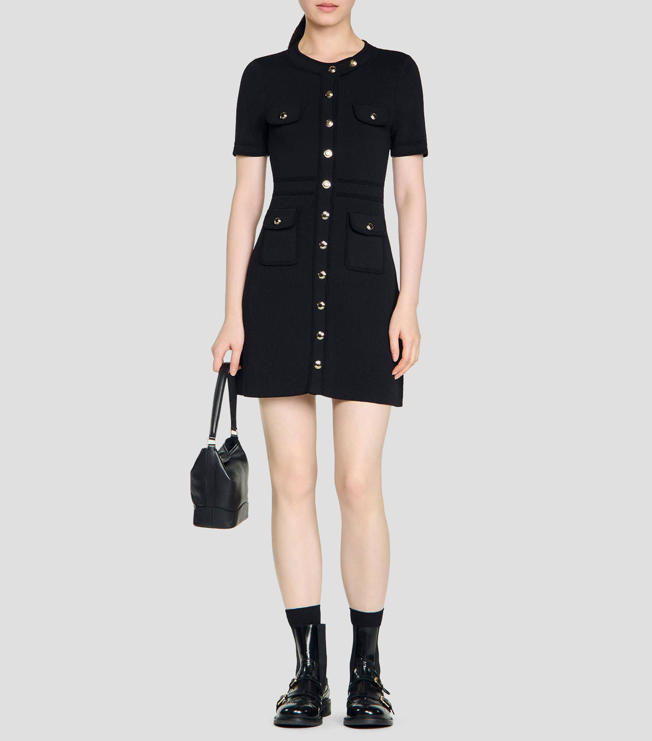 Vestido corto liso Isis Mujer