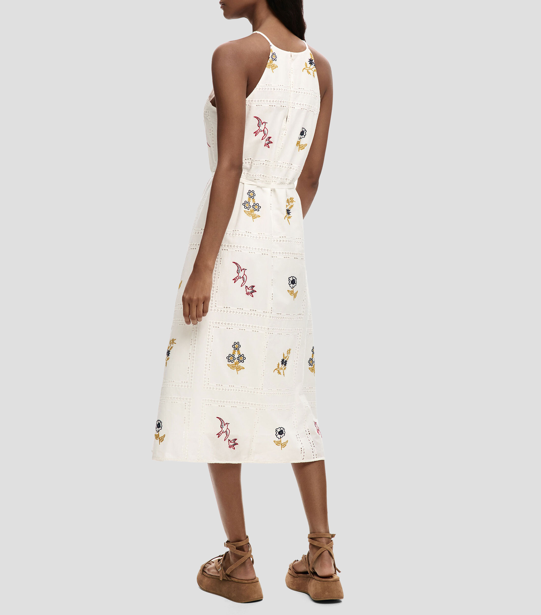 Vestido midi fantasía Mujer