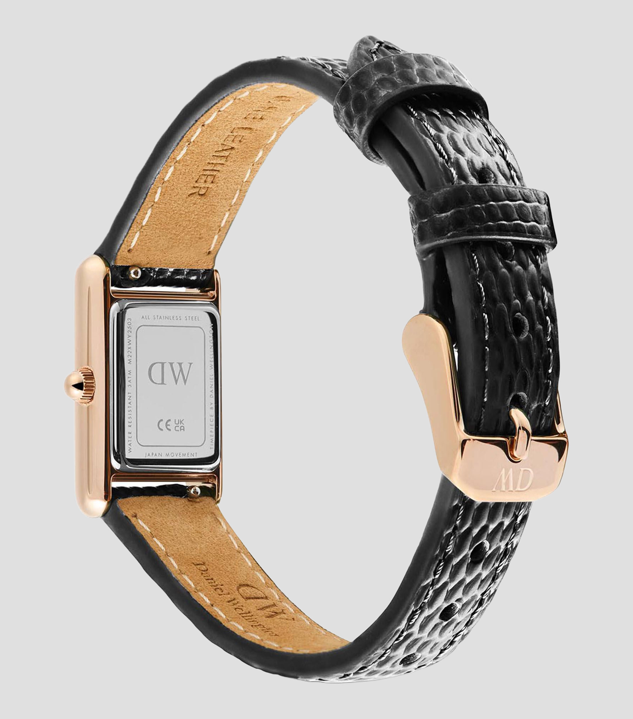 Reloj para mujer Bound Mini Rect 3 Hands casual color oro rosa