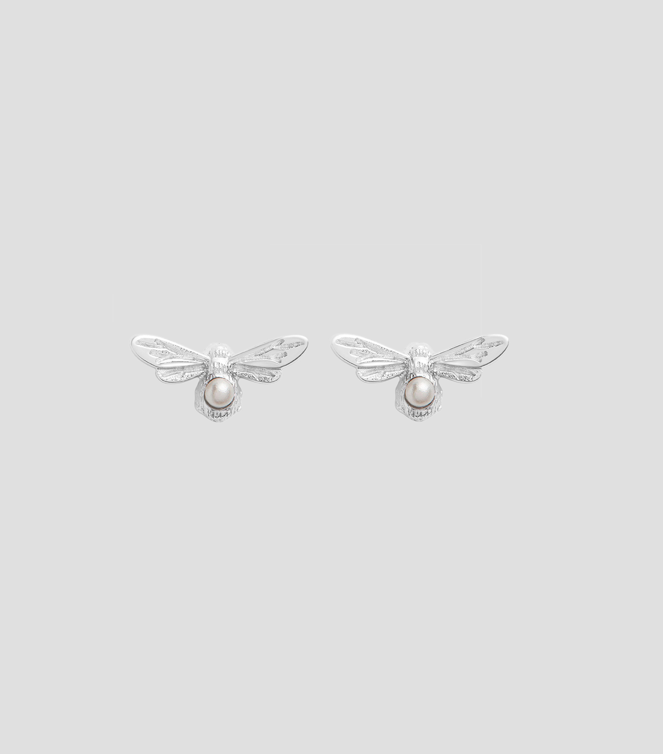 Aretes en Plata Celebration Lucky Bee con perla Mujer