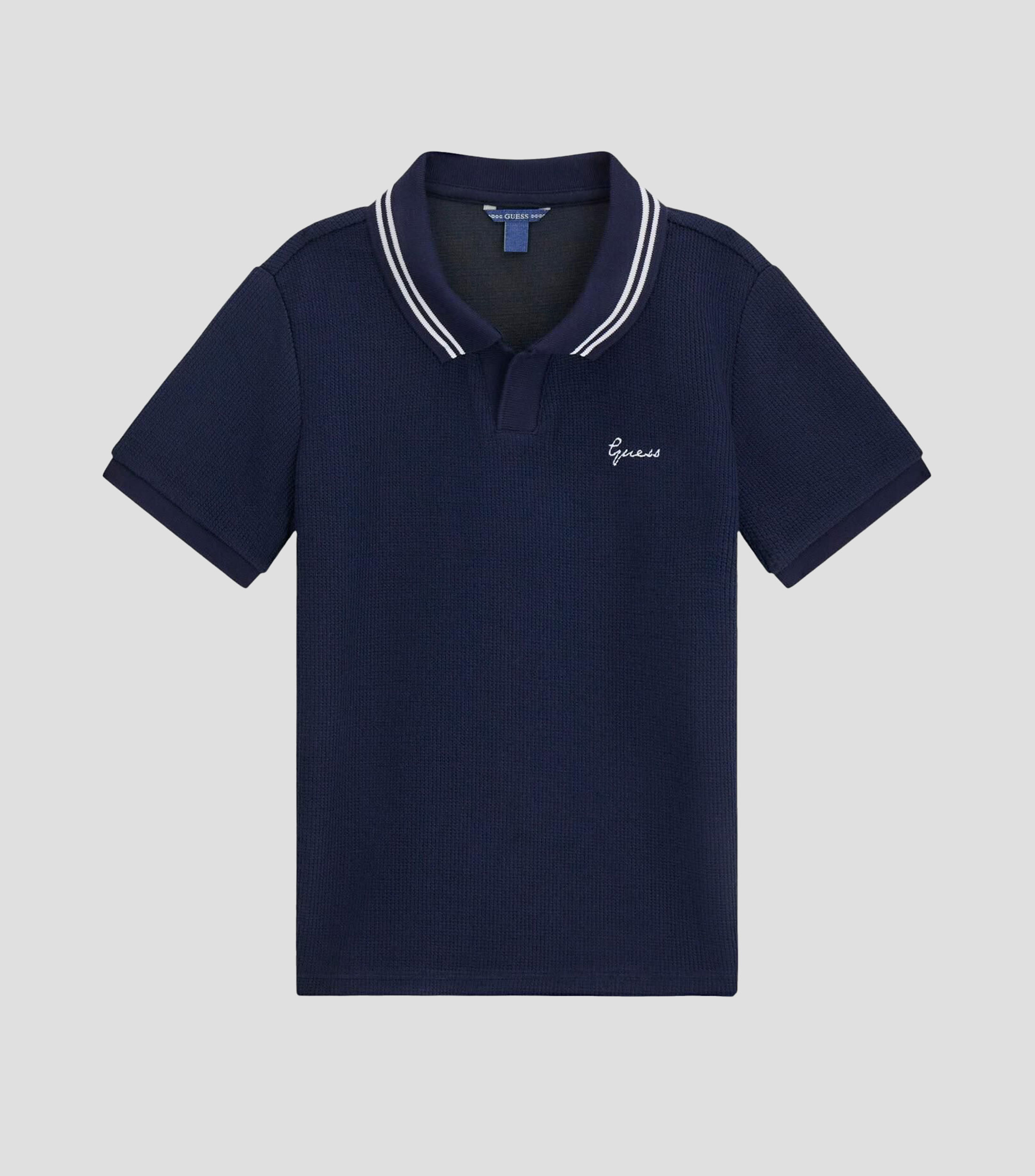 Playera tipo Polo manga corta con microdiseños Niño