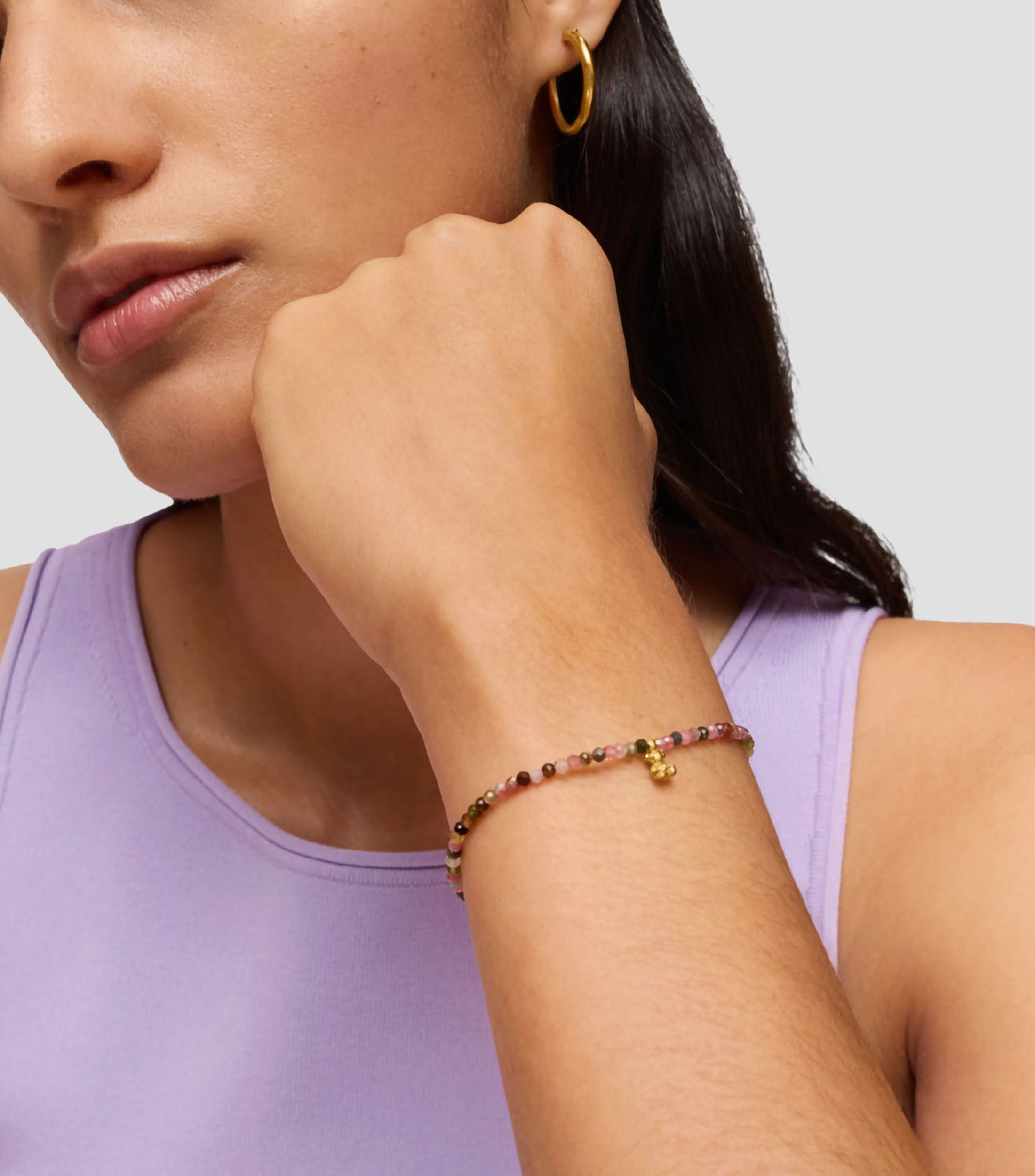 Pulsera elastica con turmalinas Bold Bear Mujer