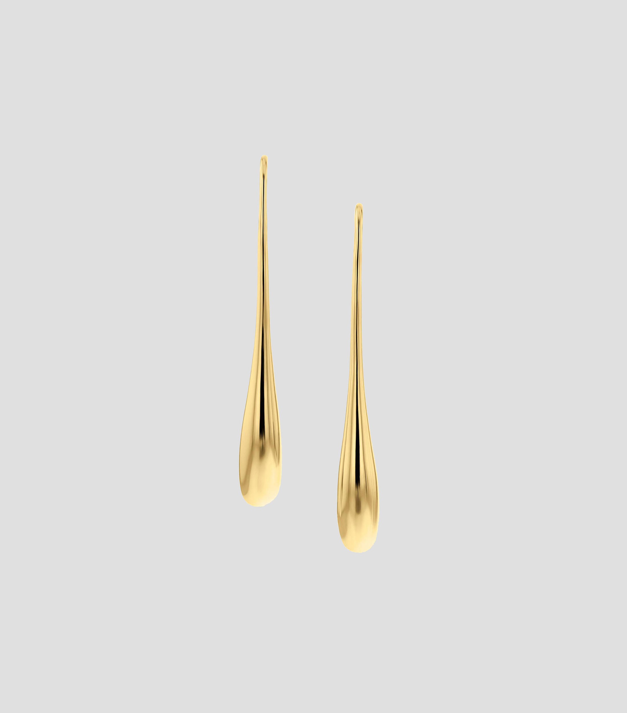 Aretes en plata largos Teardrop Mujer